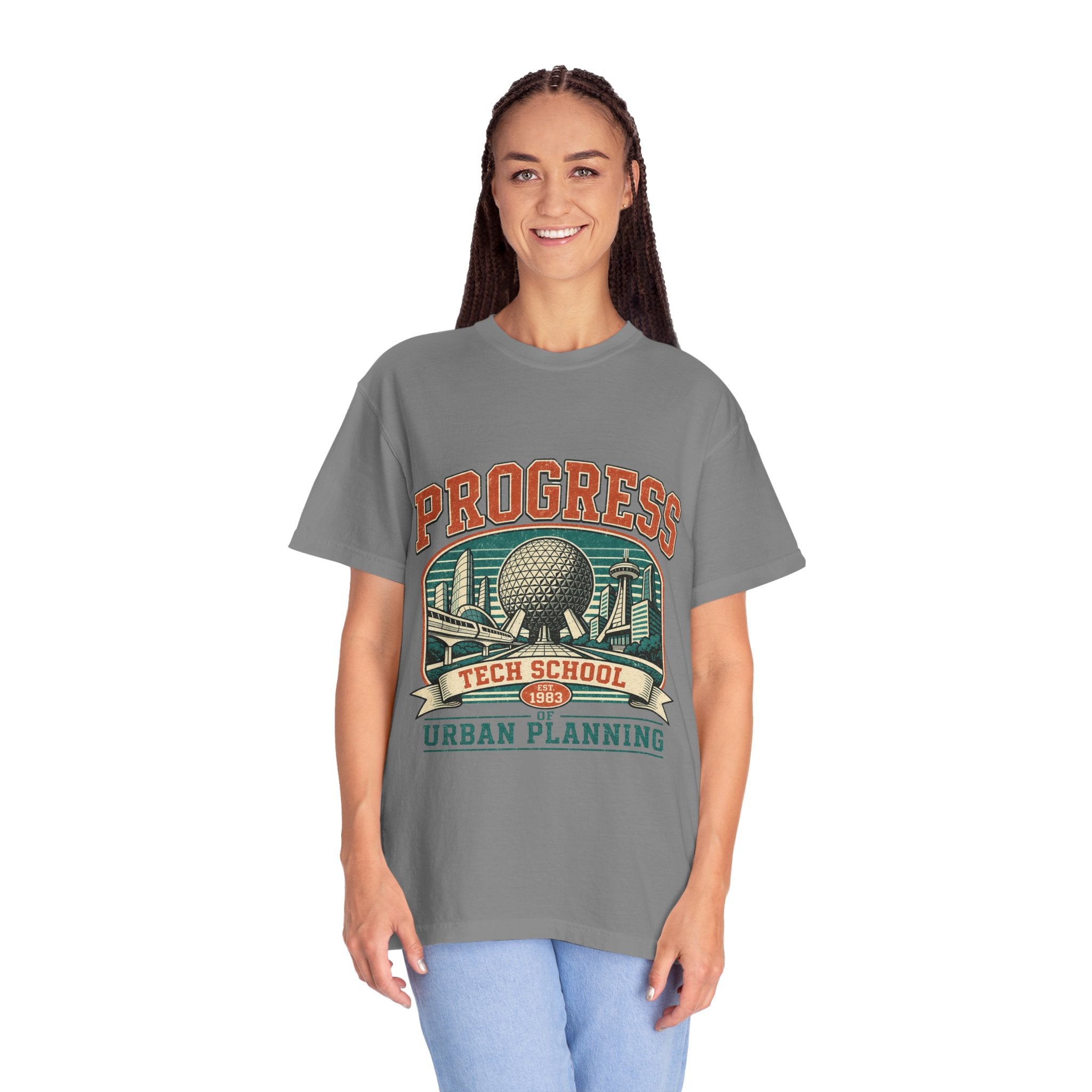 Urban Planning Tech School T-Shirt — "Progress" Vintage Campus Graphic Tee