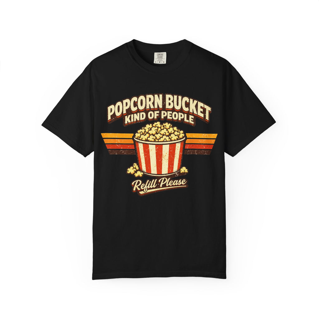 Popcorn Bucket T-Shirt - "Popcorn Bucket Kind of People" Retro Movie Snack Tee