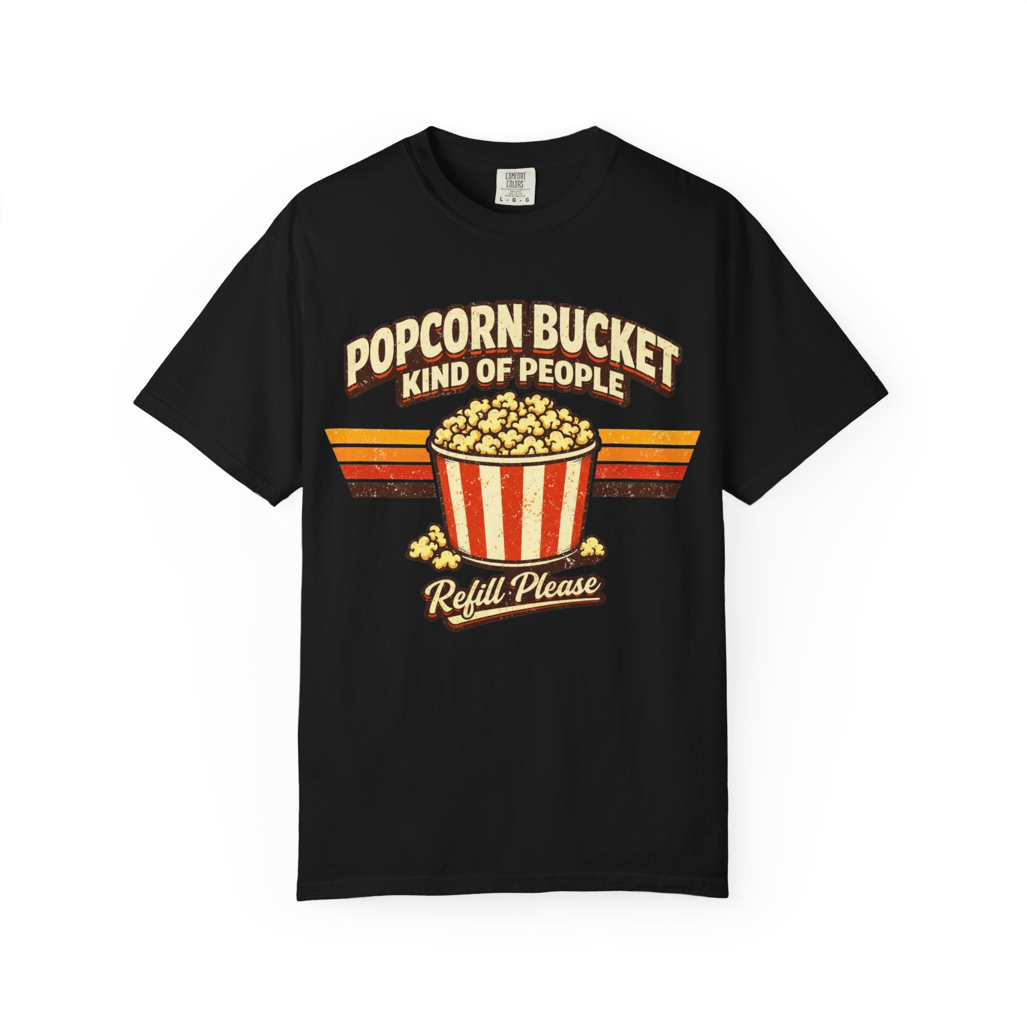 Popcorn Bucket T-Shirt - "Popcorn Bucket Kind of People" Retro Movie Snack Tee