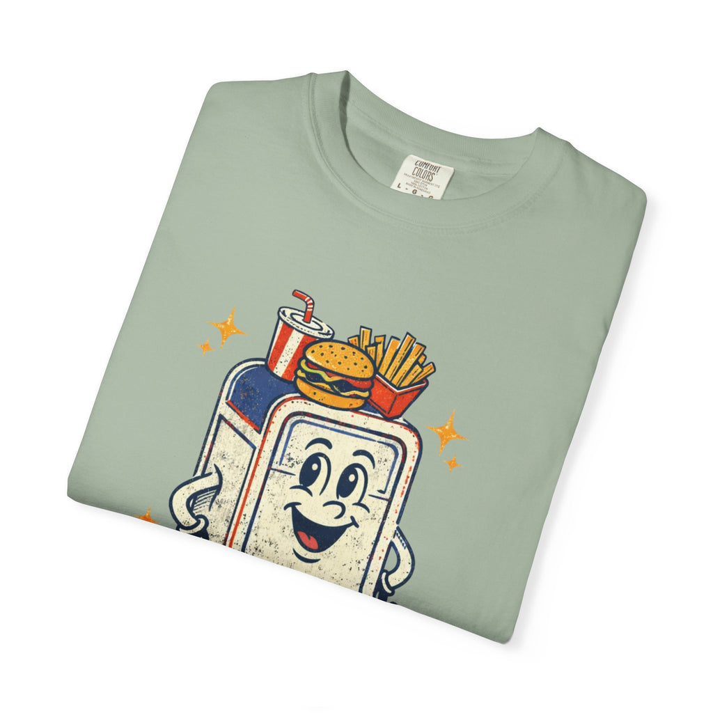 My Head Is a Table T-Shirt — Retro Cartoon Food Tray Tee