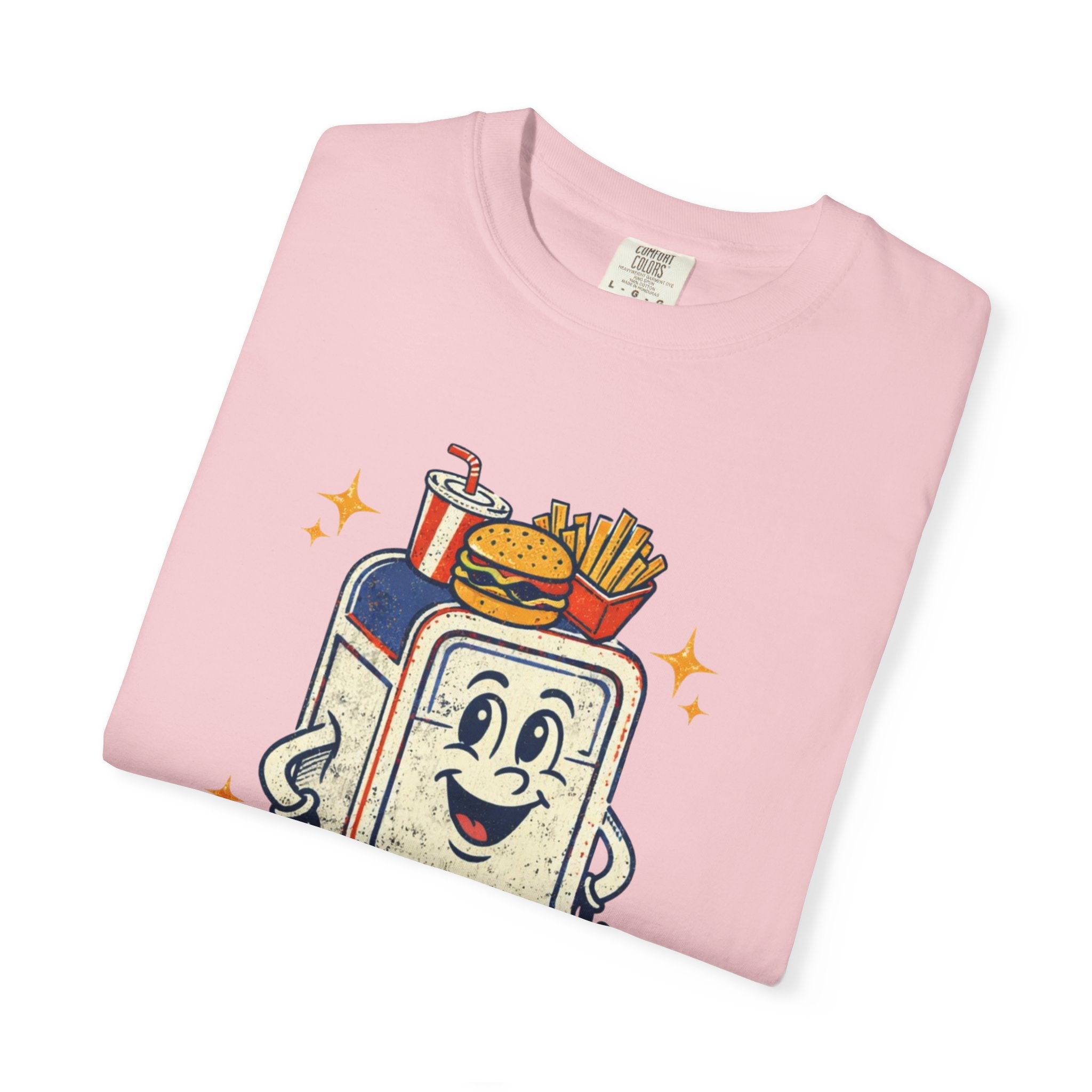 My Head Is a Table T-Shirt — Retro Cartoon Food Tray Tee
