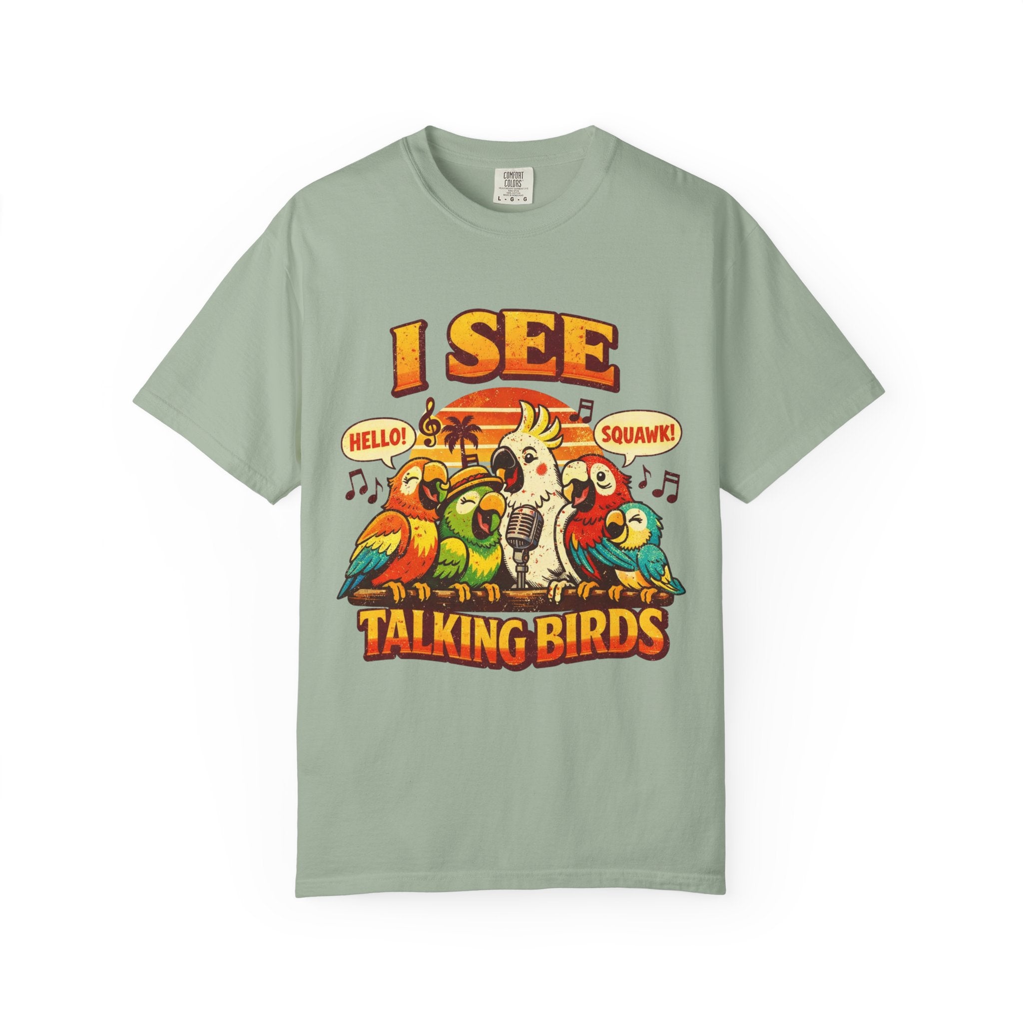 I See Talking Birds T-Shirt — Vintage Parrot Graphic Tee