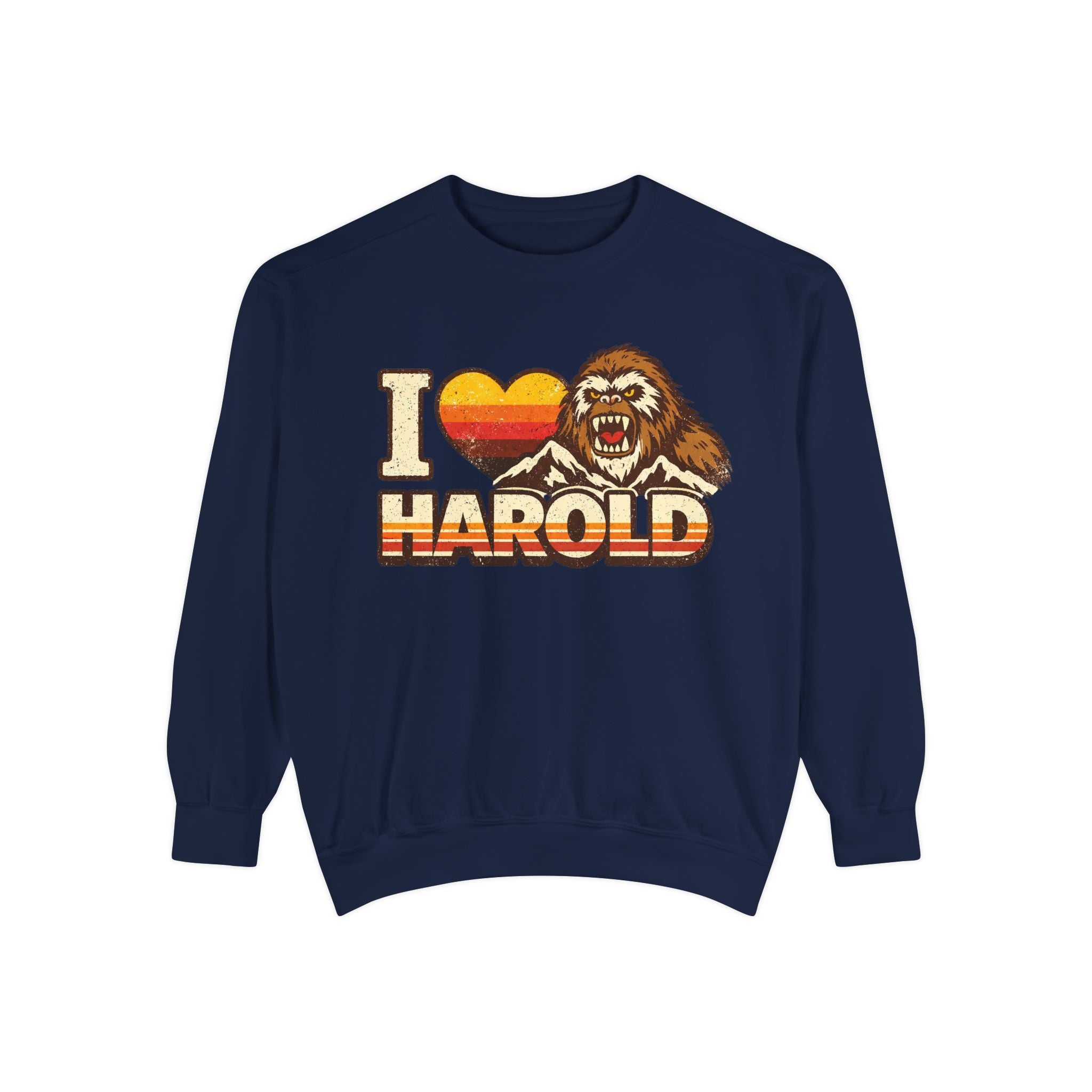 I Heart Harold Retro Sweatshirt — Vintage Mountain Sasquatch Crewneck