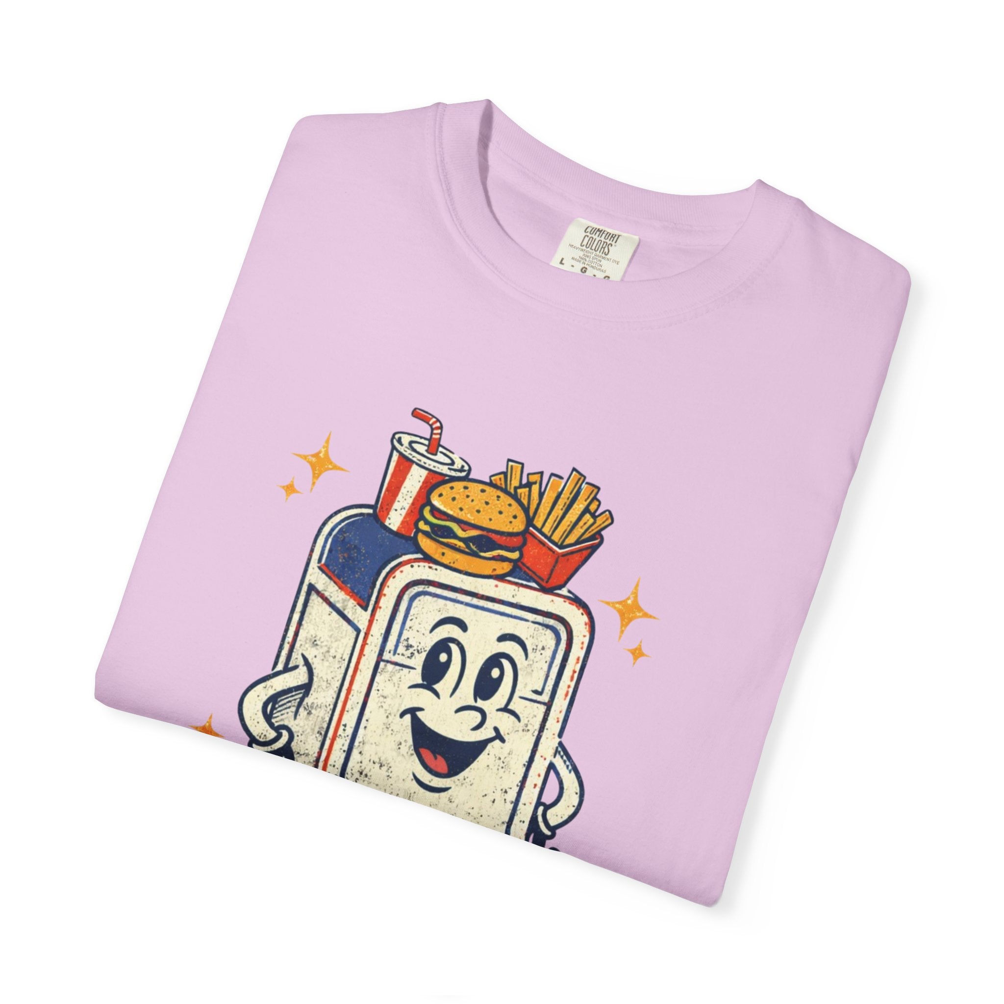 My Head Is a Table T-Shirt — Retro Cartoon Food Tray Tee