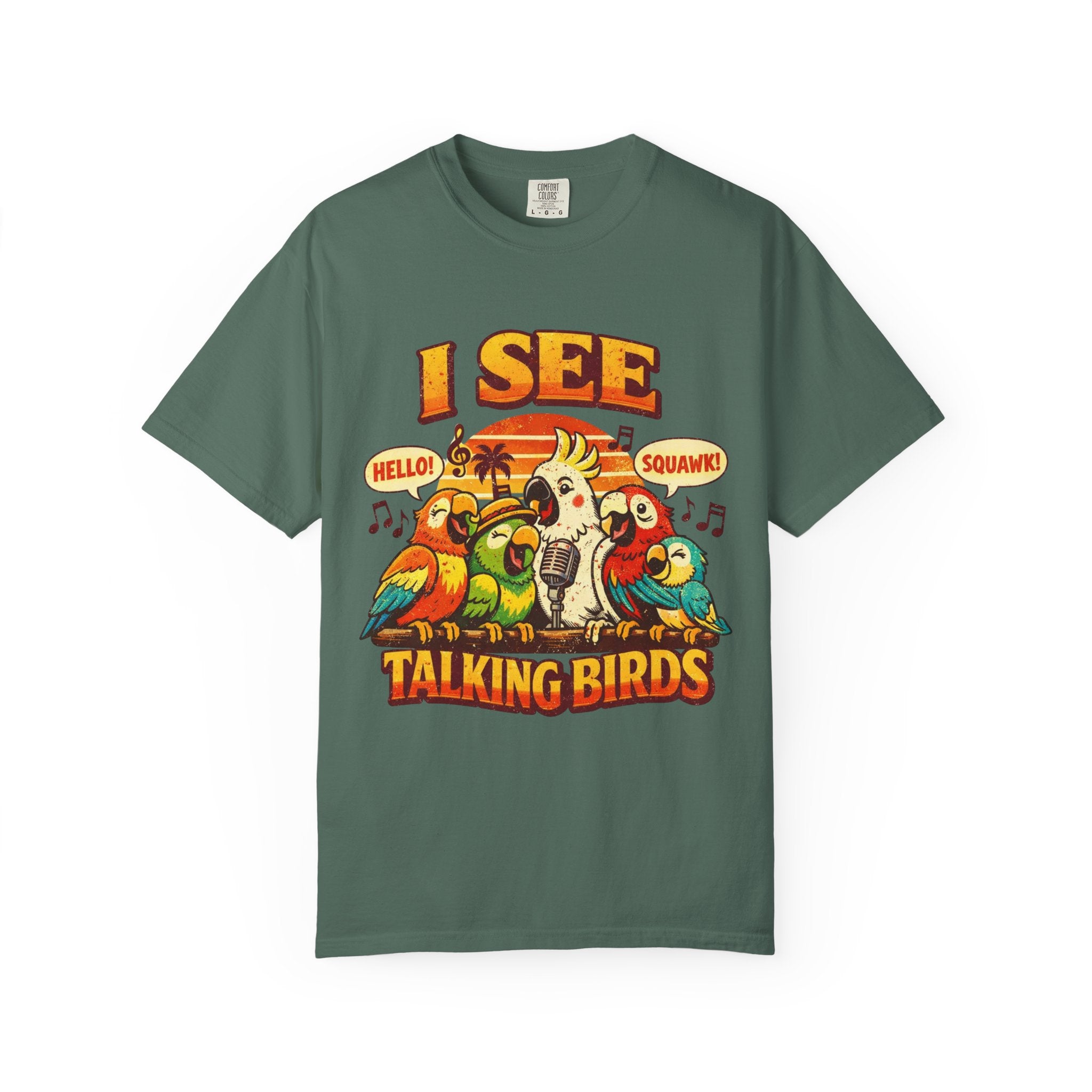 I See Talking Birds T-Shirt — Vintage Parrot Graphic Tee