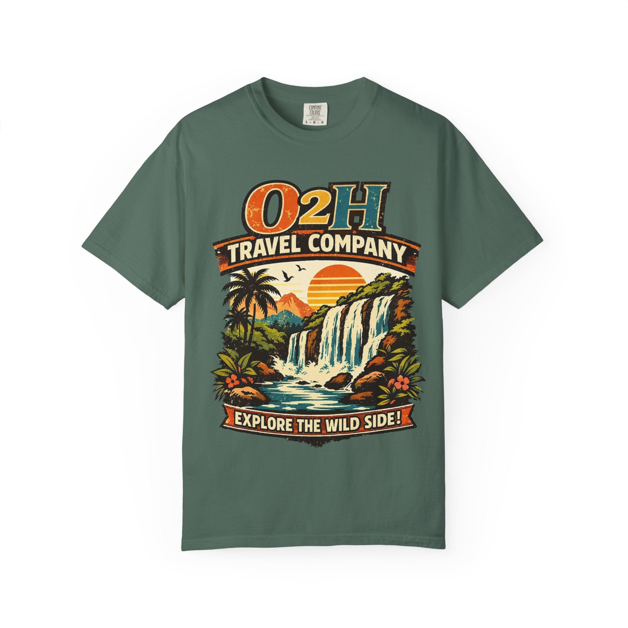 Travel Company T-Shirt — "O2H Travel Company: Explore the Wild Side" Vintage Adventure Tee
