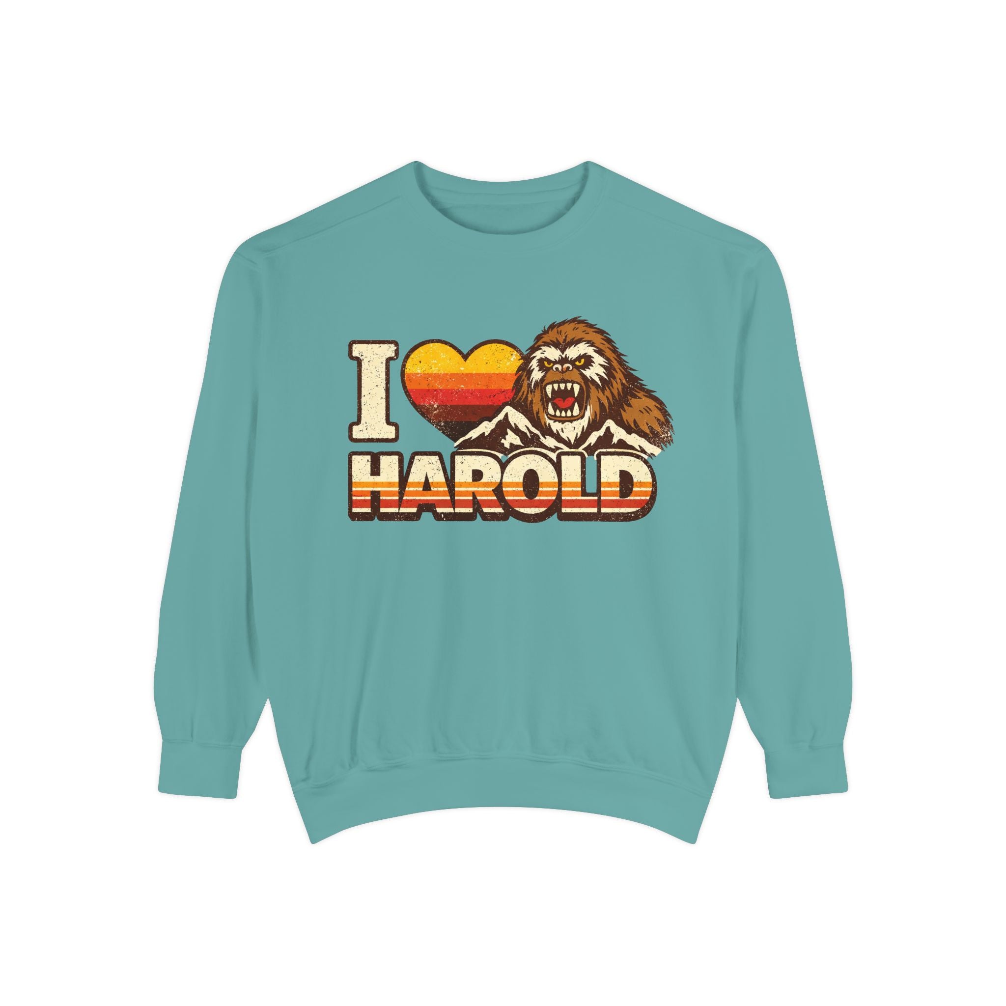 I Heart Harold Retro Sweatshirt — Vintage Mountain Sasquatch Crewneck