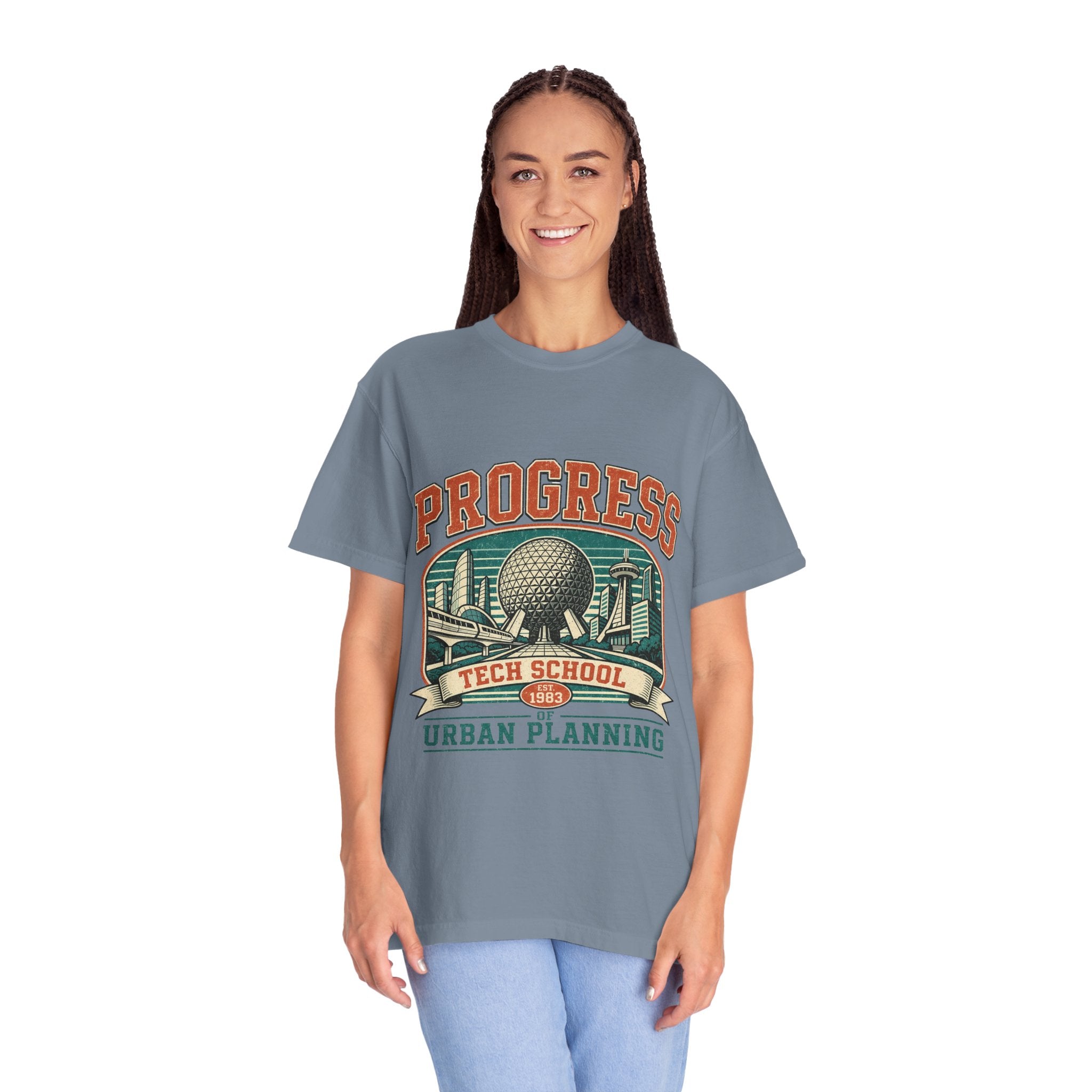 Urban Planning Tech School T-Shirt — "Progress" Vintage Campus Graphic Tee