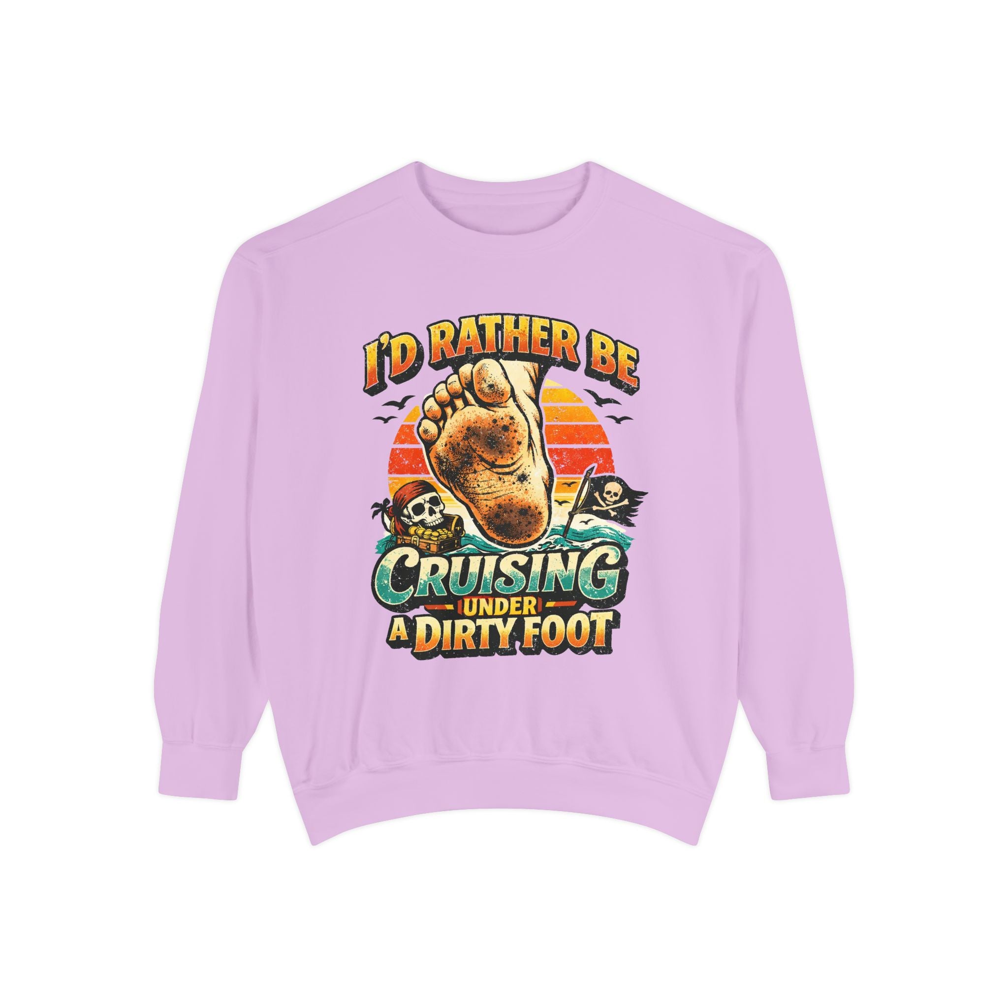 Copy of T-Shirt — "I'd Rather Be Cruising Under a Dirty Foot" Retro Beach Graphic