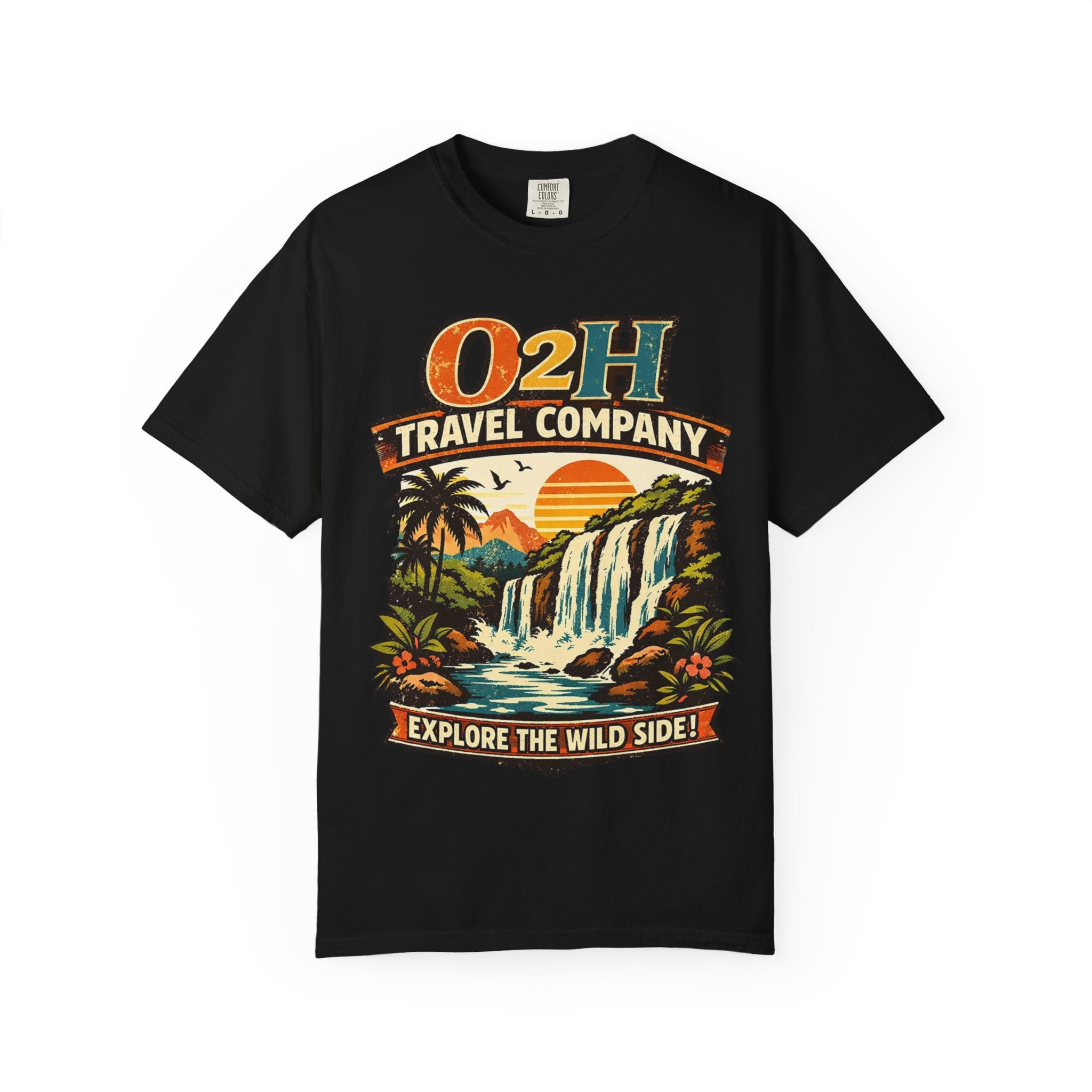 Travel Company T-Shirt — "O2H Travel Company: Explore the Wild Side" Vintage Adventure Tee