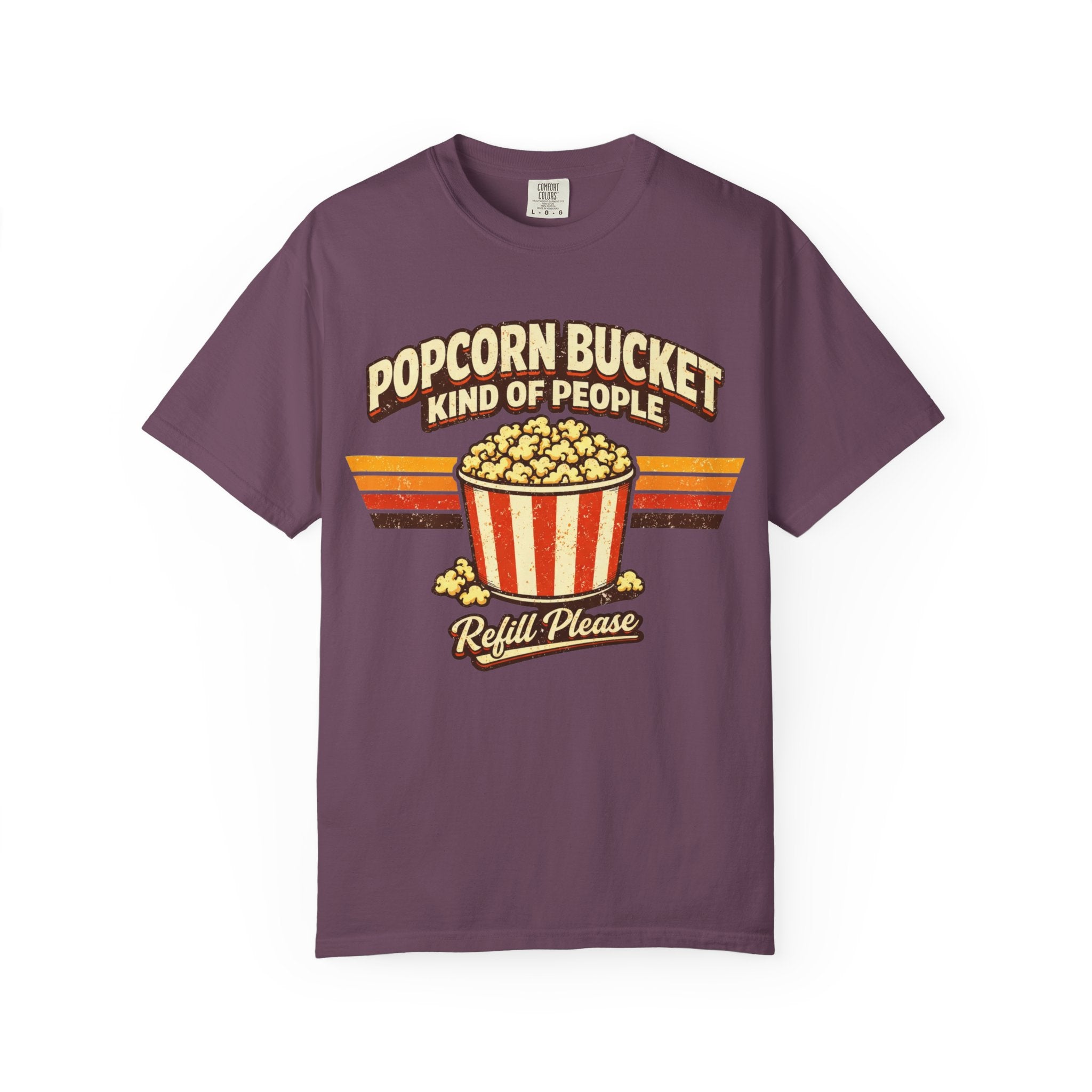 Popcorn Bucket T-Shirt - "Popcorn Bucket Kind of People" Retro Movie Snack Tee