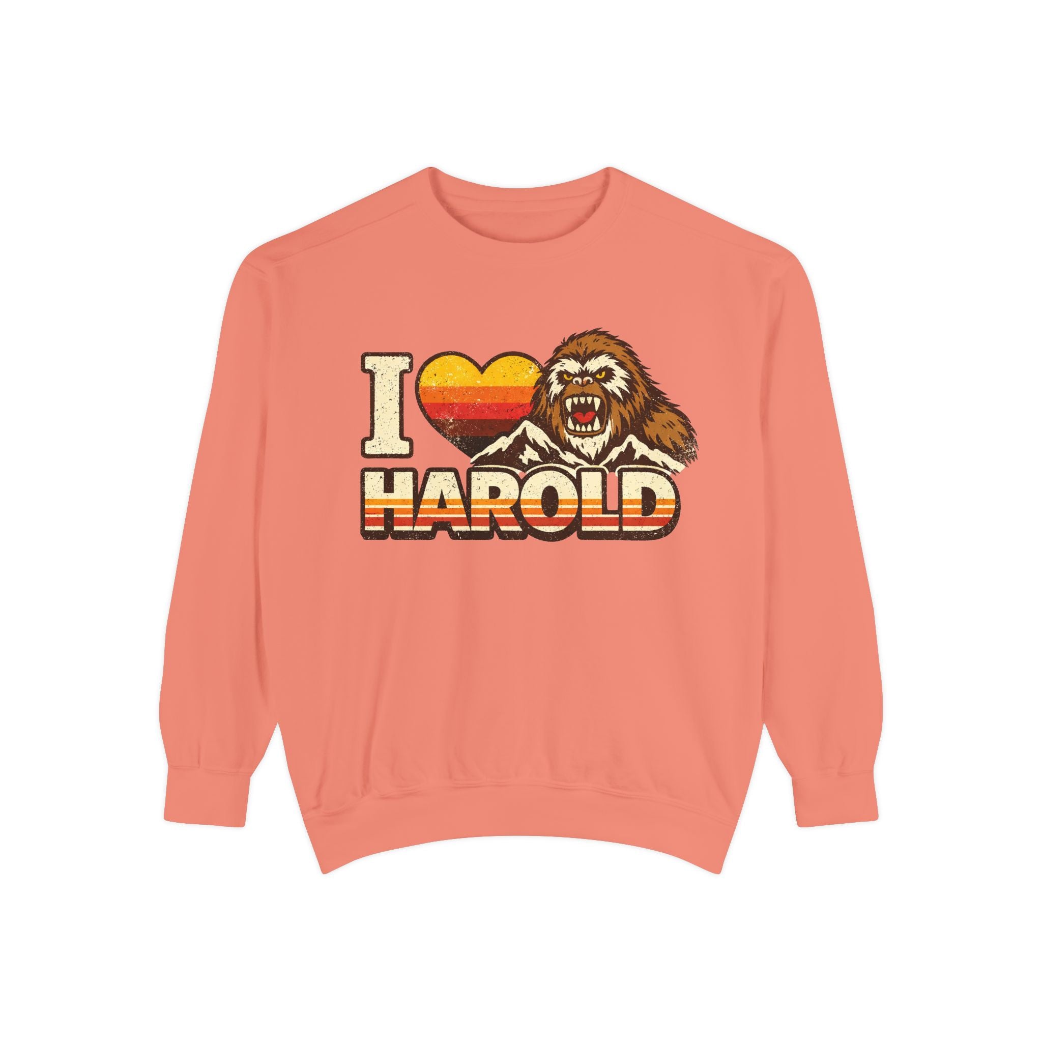 I Heart Harold Retro Sweatshirt — Vintage Mountain Sasquatch Crewneck