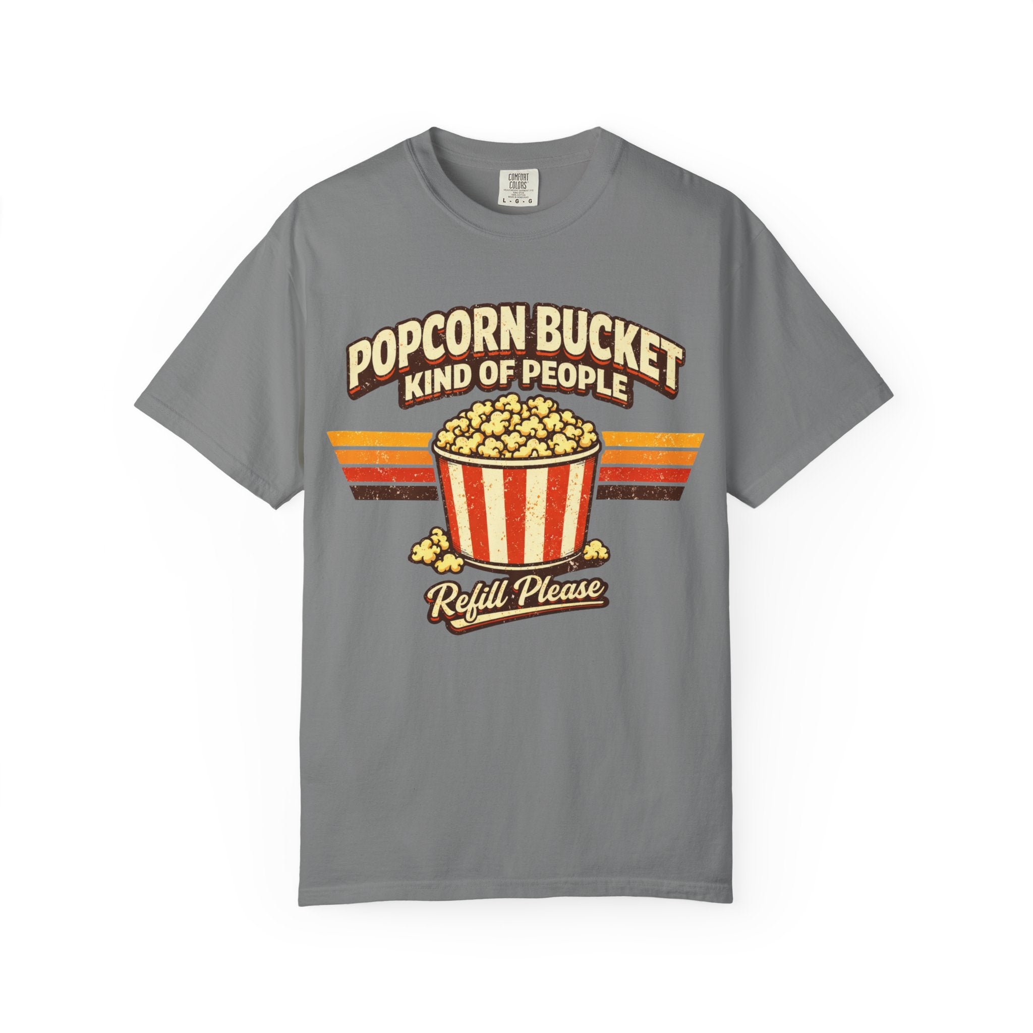 Popcorn Bucket T-Shirt - "Popcorn Bucket Kind of People" Retro Movie Snack Tee