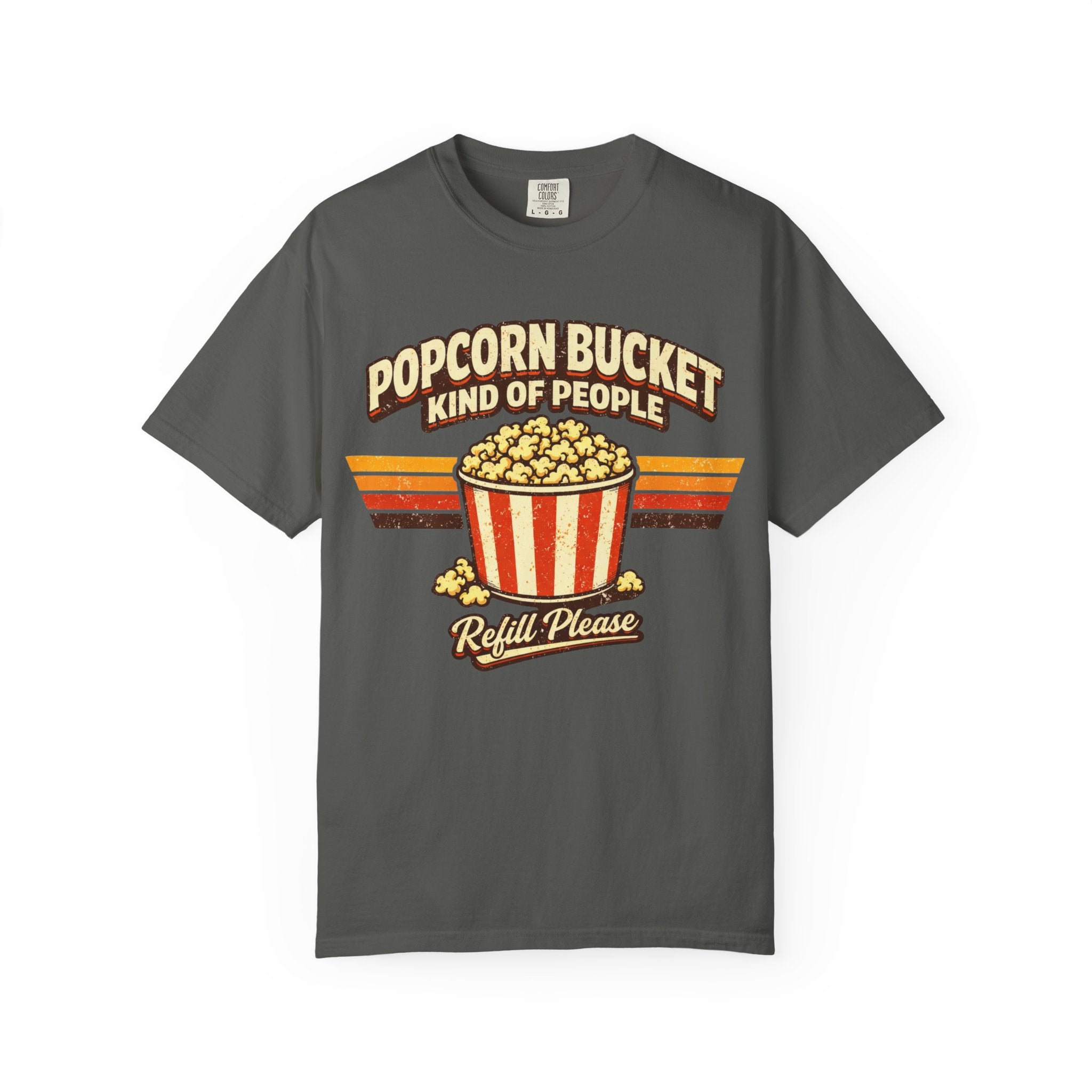 Popcorn Bucket T-Shirt - "Popcorn Bucket Kind of People" Retro Movie Snack Tee