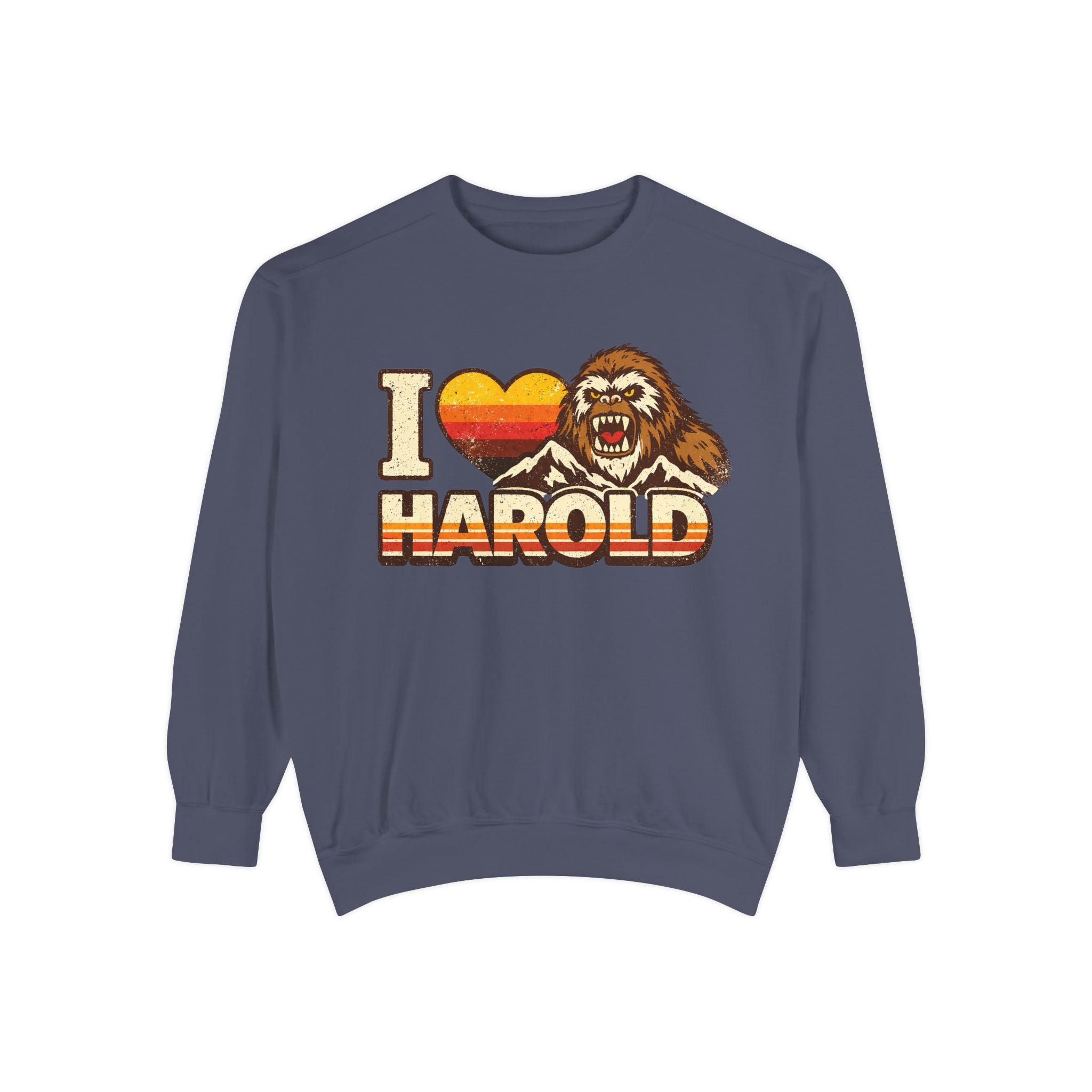 I Heart Harold Retro Sweatshirt — Vintage Mountain Sasquatch Crewneck