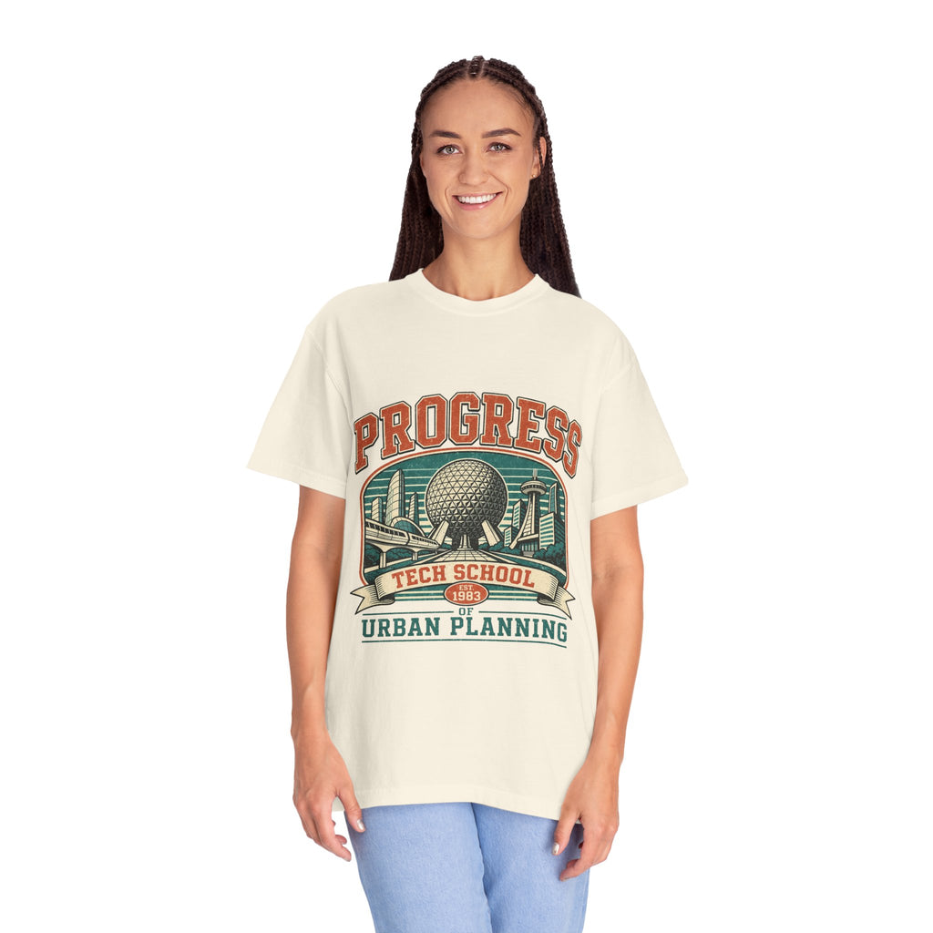 Urban Planning Tech School T-Shirt — "Progress" Vintage Campus Graphic Tee