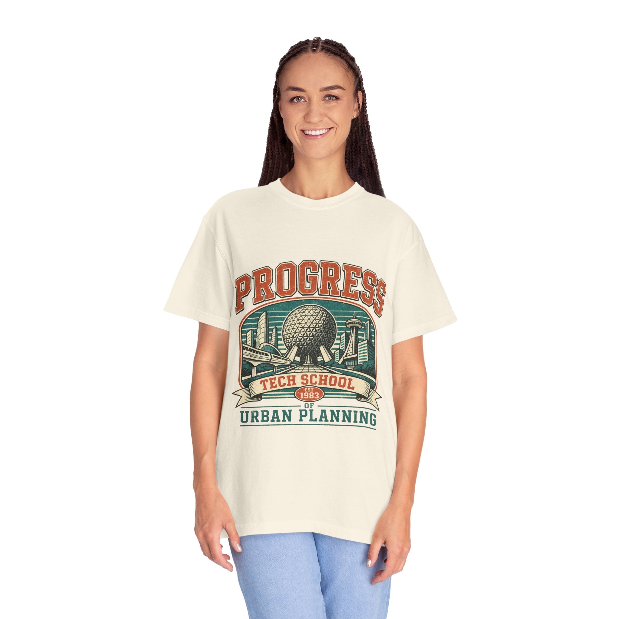 Urban Planning Tech School T-Shirt — "Progress" Vintage Campus Graphic Tee