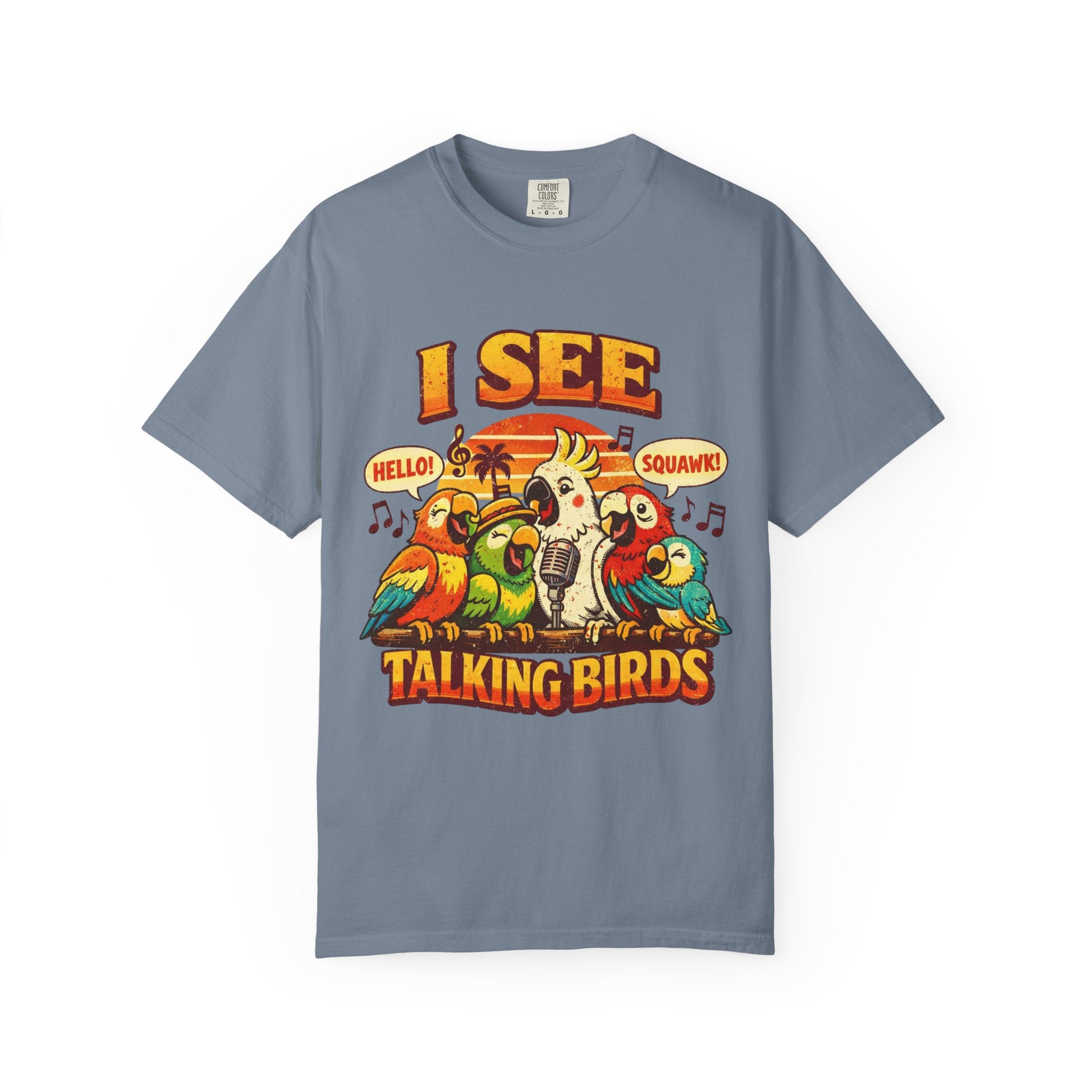 I See Talking Birds T-Shirt — Vintage Parrot Graphic Tee
