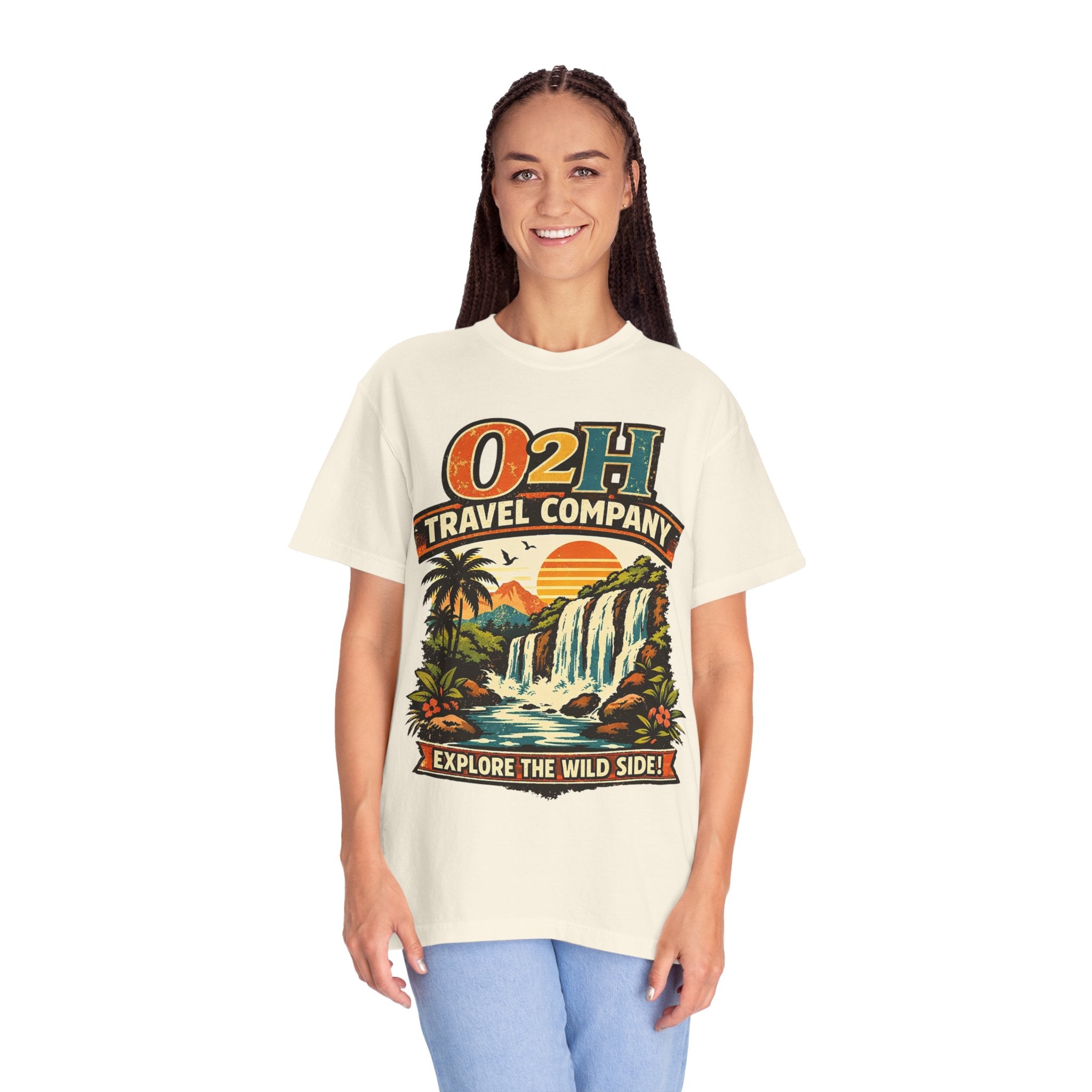 Travel Company T-Shirt — "O2H Travel Company: Explore the Wild Side" Vintage Adventure Tee