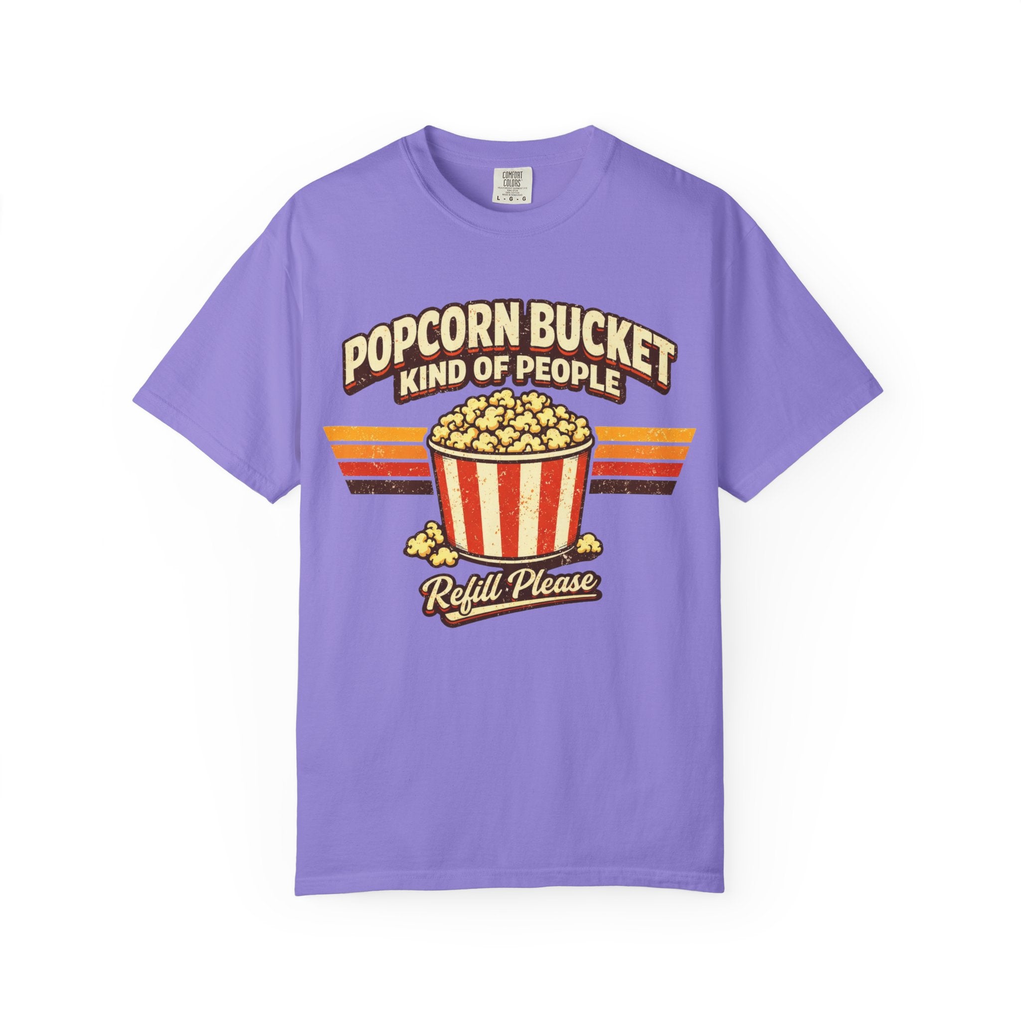 Popcorn Bucket T-Shirt - "Popcorn Bucket Kind of People" Retro Movie Snack Tee