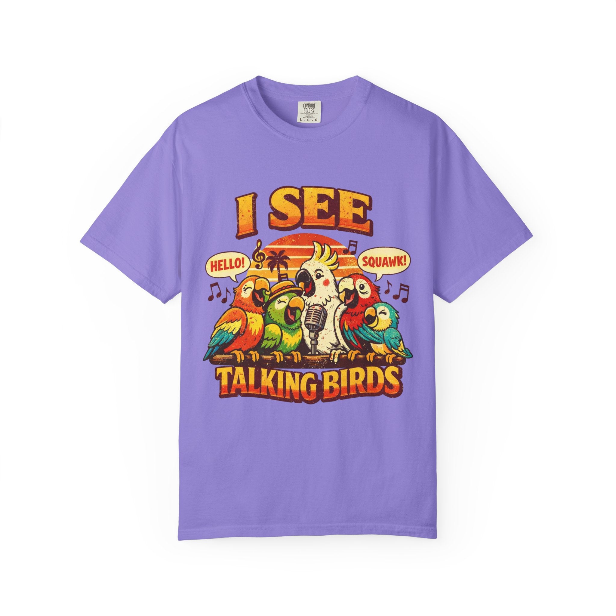 I See Talking Birds T-Shirt — Vintage Parrot Graphic Tee