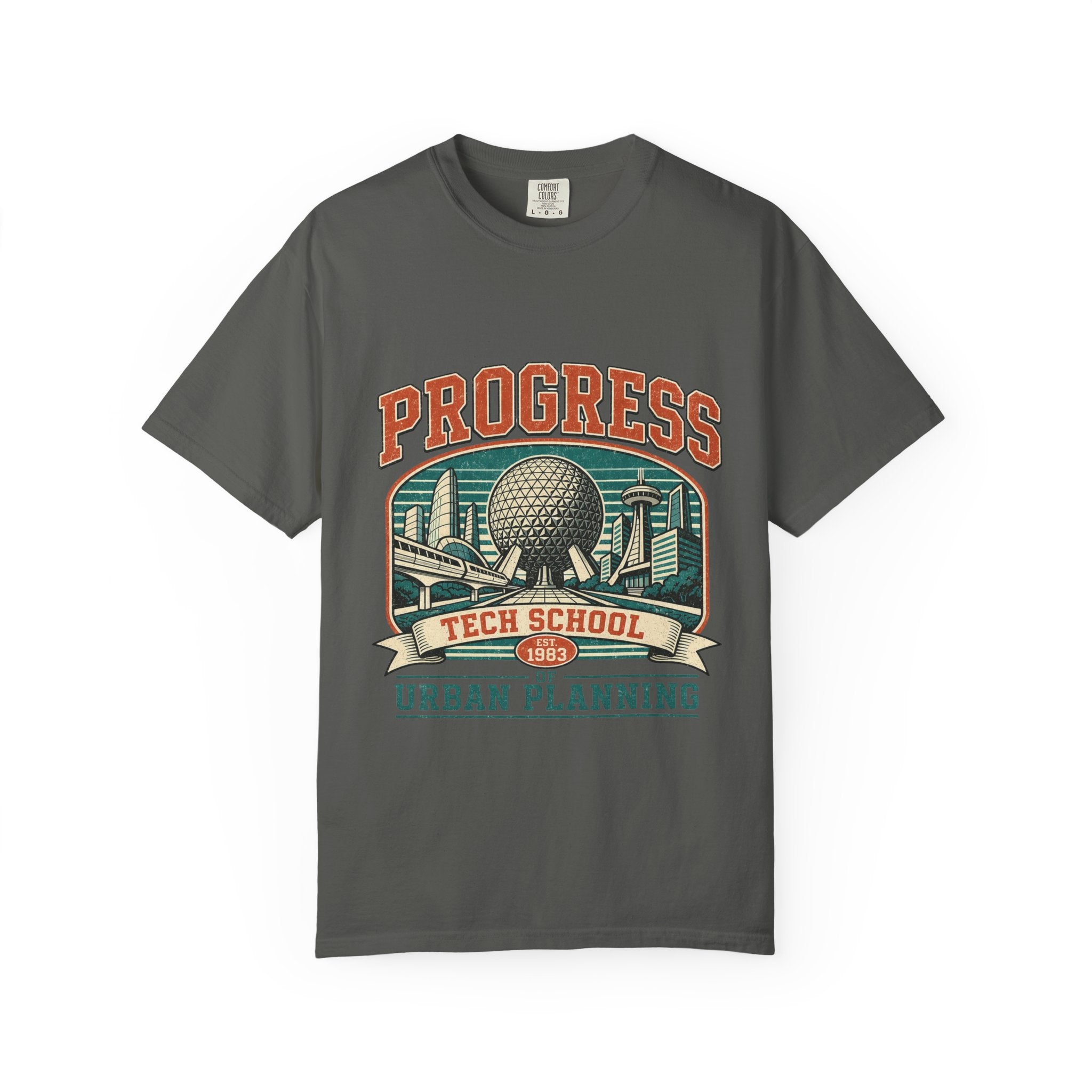 Urban Planning Tech School T-Shirt — "Progress" Vintage Campus Graphic Tee