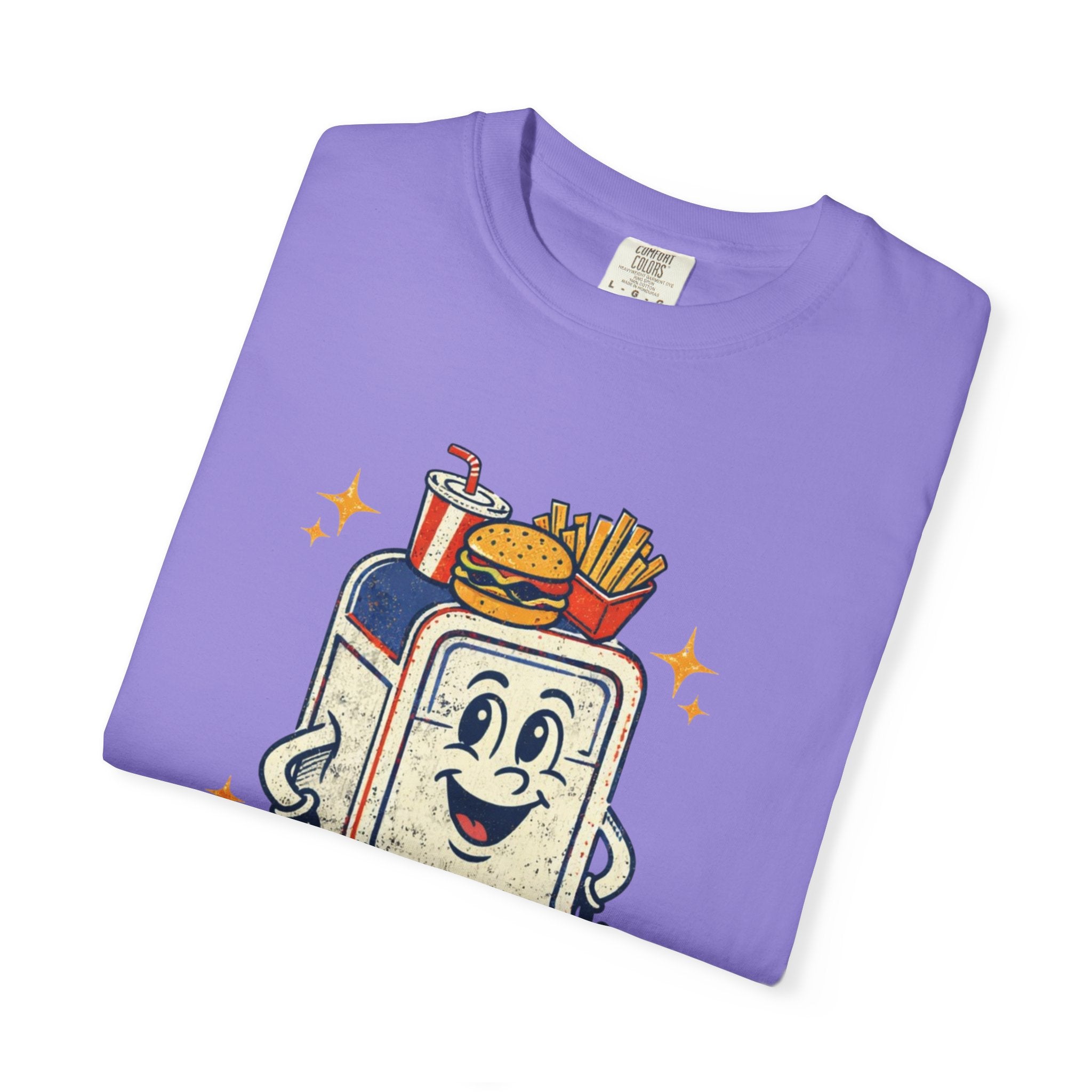 My Head Is a Table T-Shirt — Retro Cartoon Food Tray Tee
