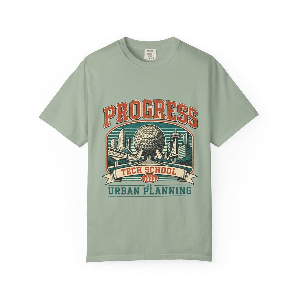 Urban Planning Tech School T-Shirt — "Progress" Vintage Campus Graphic Tee