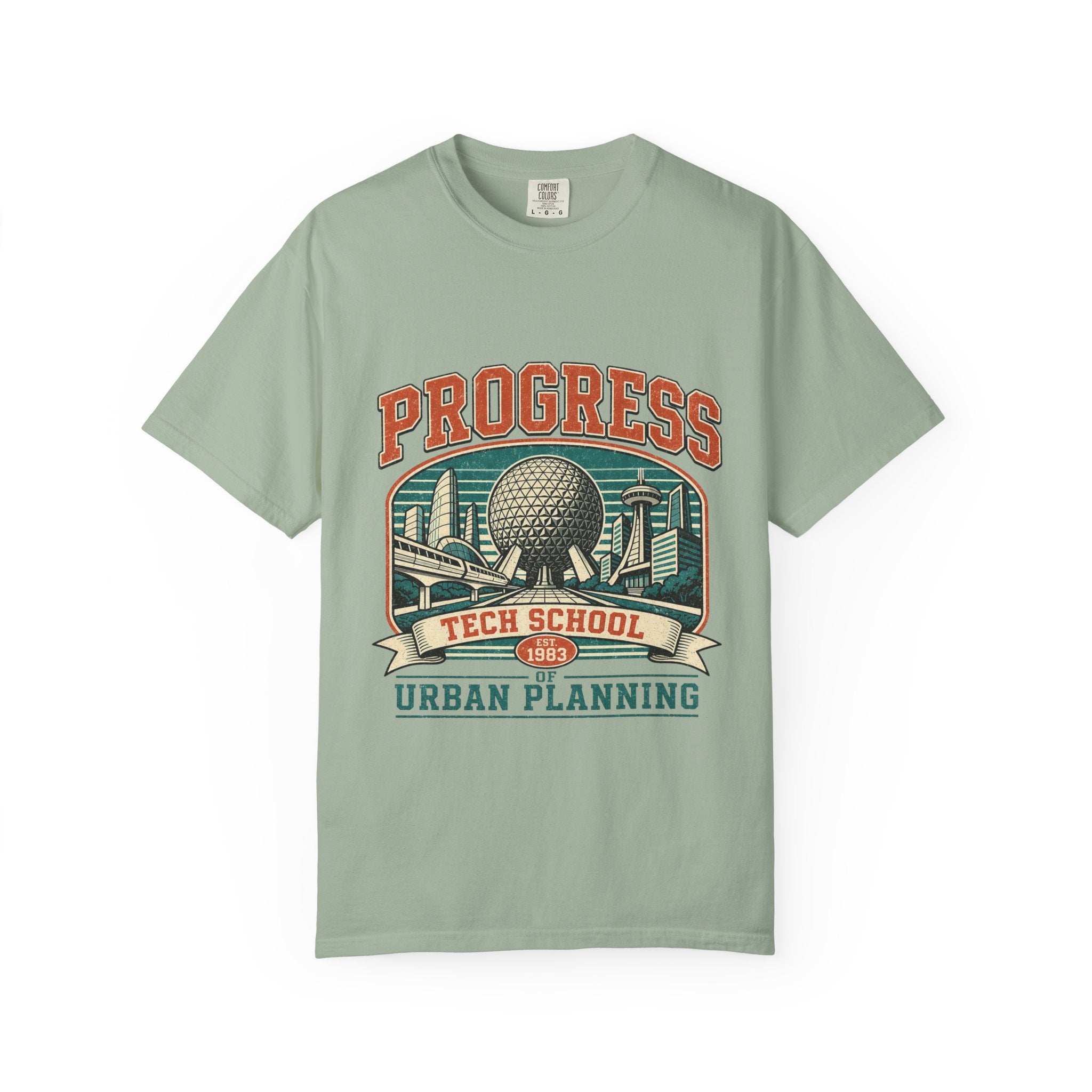 Urban Planning Tech School T-Shirt — "Progress" Vintage Campus Graphic Tee