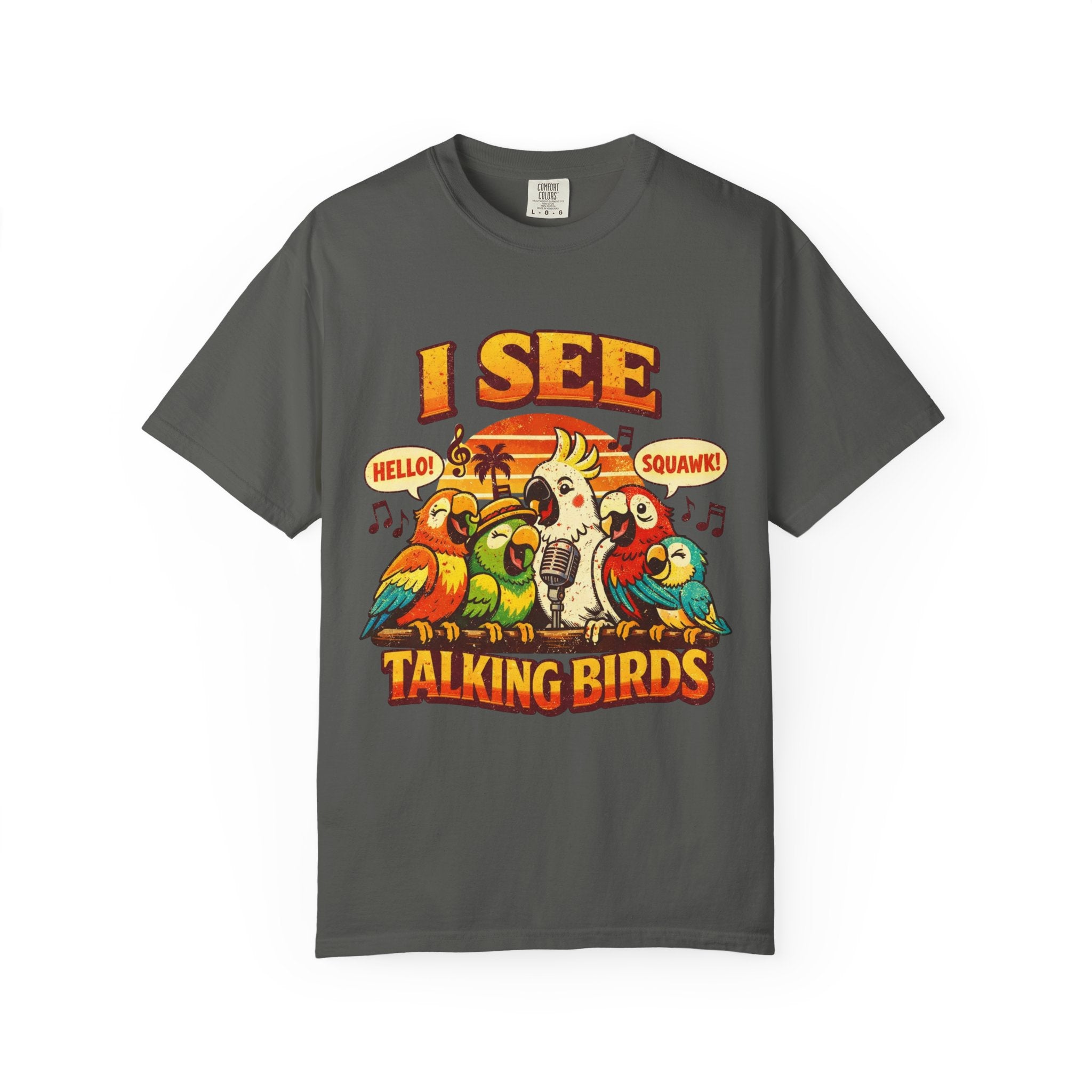 I See Talking Birds T-Shirt — Vintage Parrot Graphic Tee