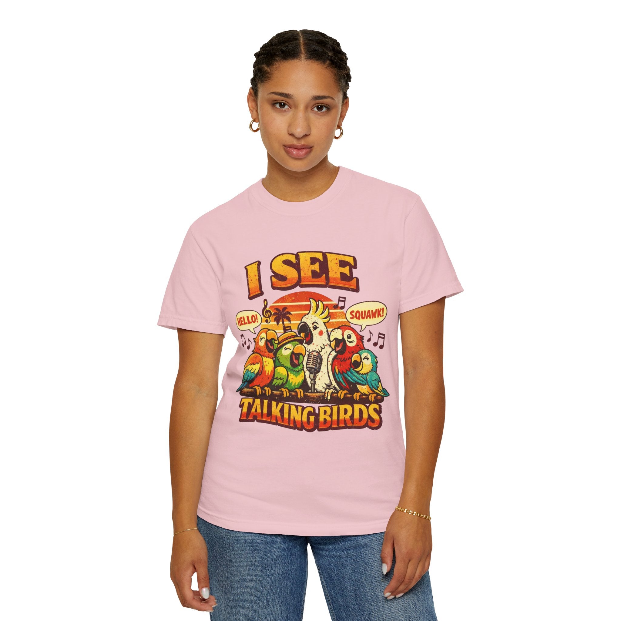 I See Talking Birds T-Shirt — Vintage Parrot Graphic Tee