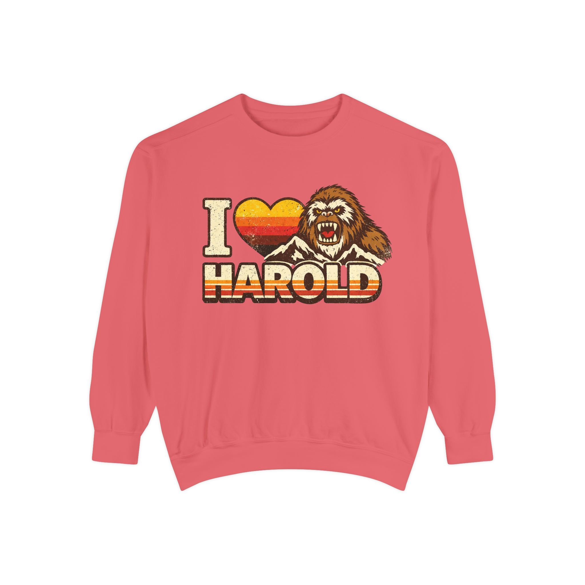I Heart Harold Retro Sweatshirt — Vintage Mountain Sasquatch Crewneck