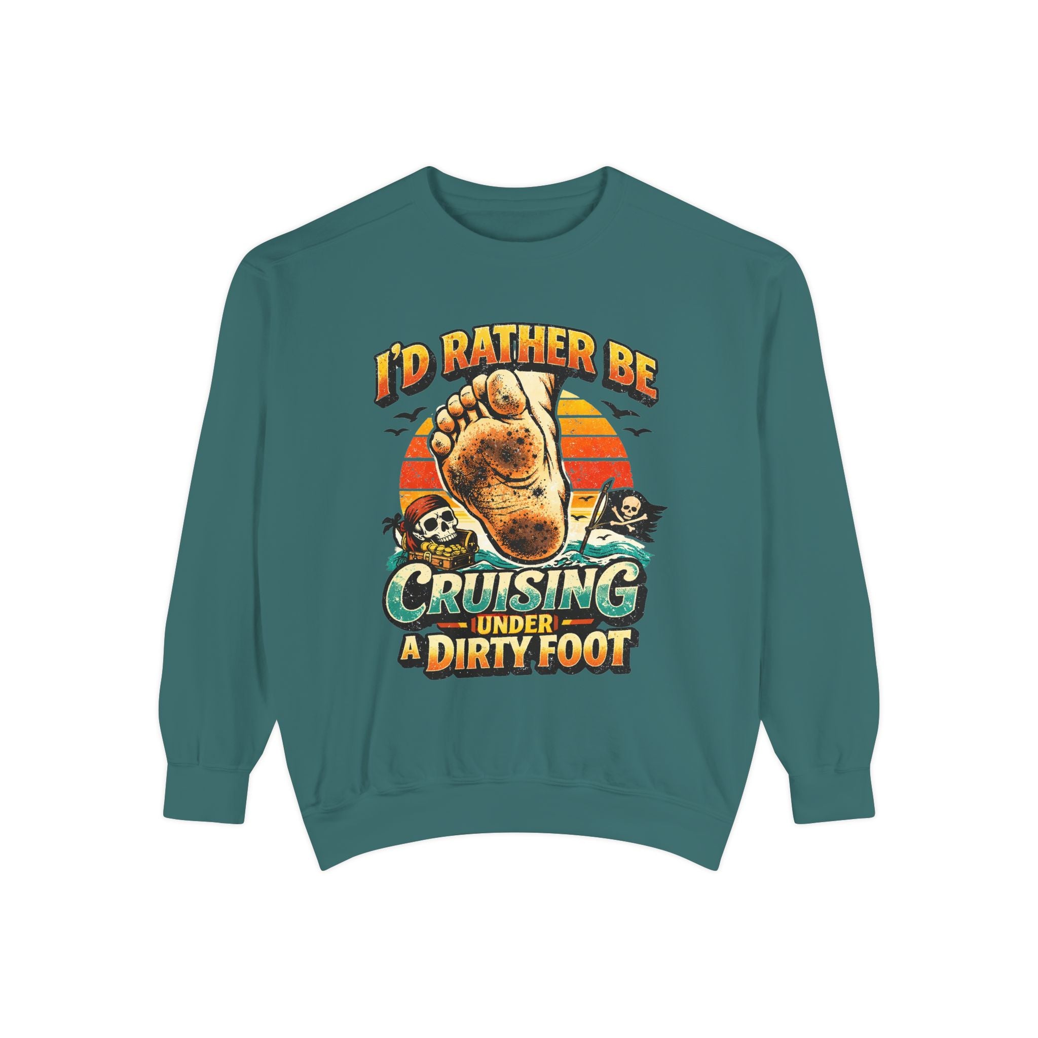 Copy of T-Shirt — "I'd Rather Be Cruising Under a Dirty Foot" Retro Beach Graphic