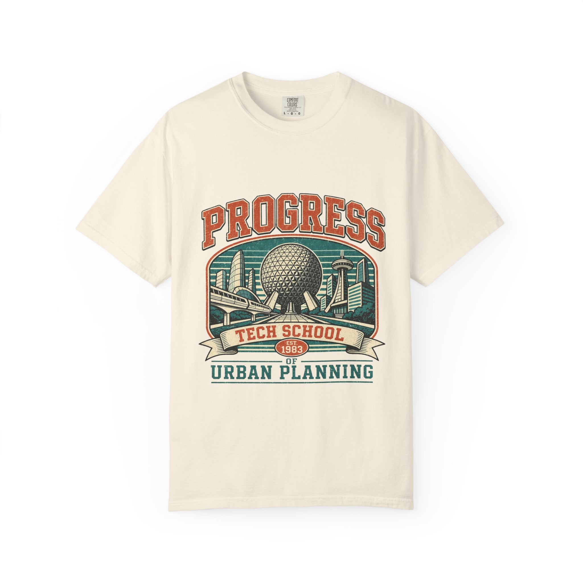 Urban Planning Tech School T-Shirt — "Progress" Vintage Campus Graphic Tee