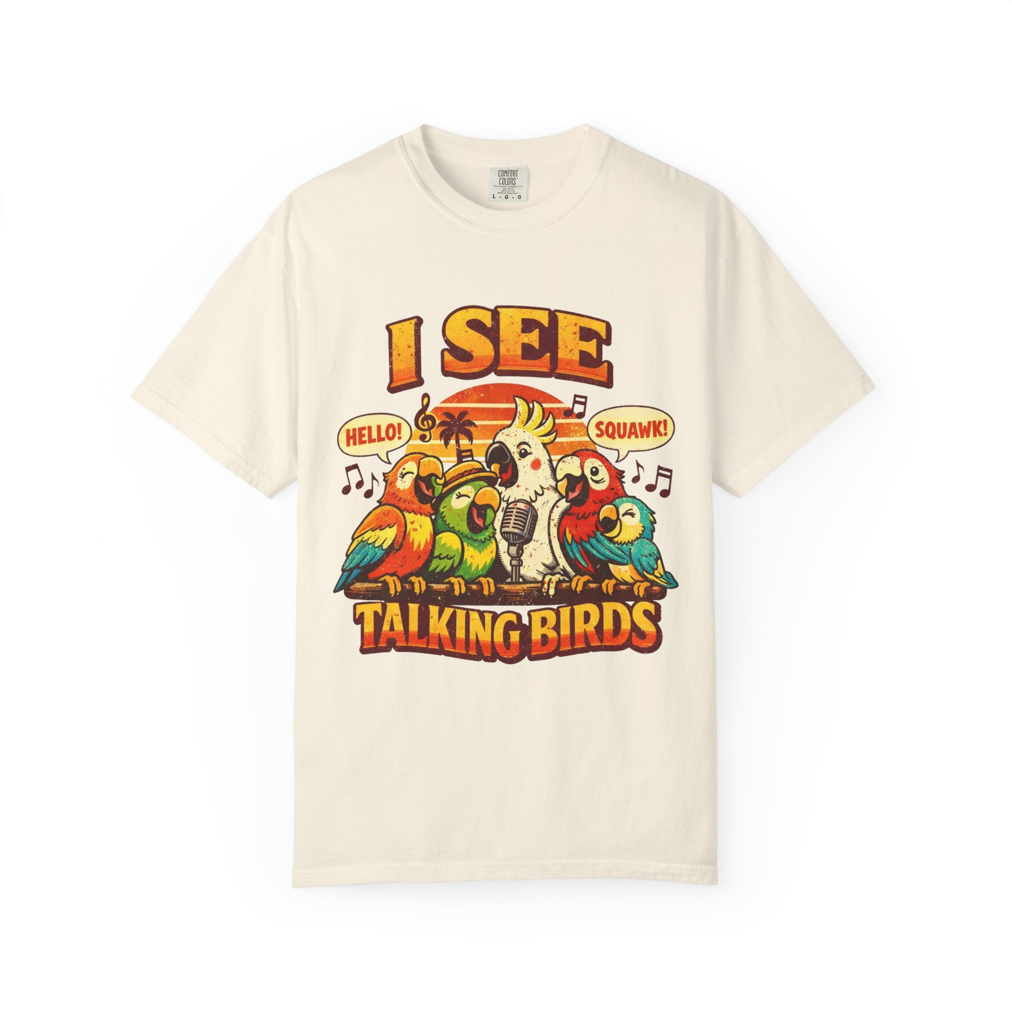 I See Talking Birds T-Shirt — Vintage Parrot Graphic Tee