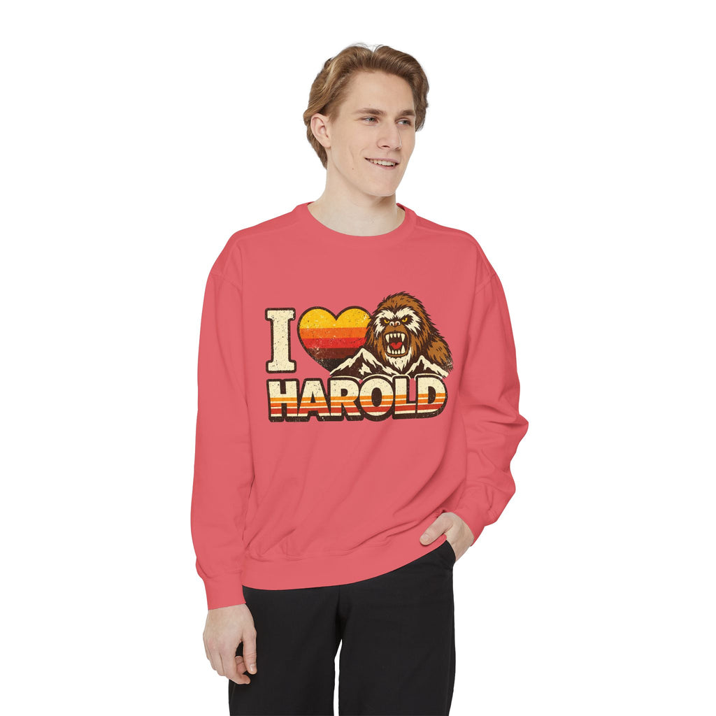 I Heart Harold Retro Sweatshirt — Vintage Mountain Sasquatch Crewneck