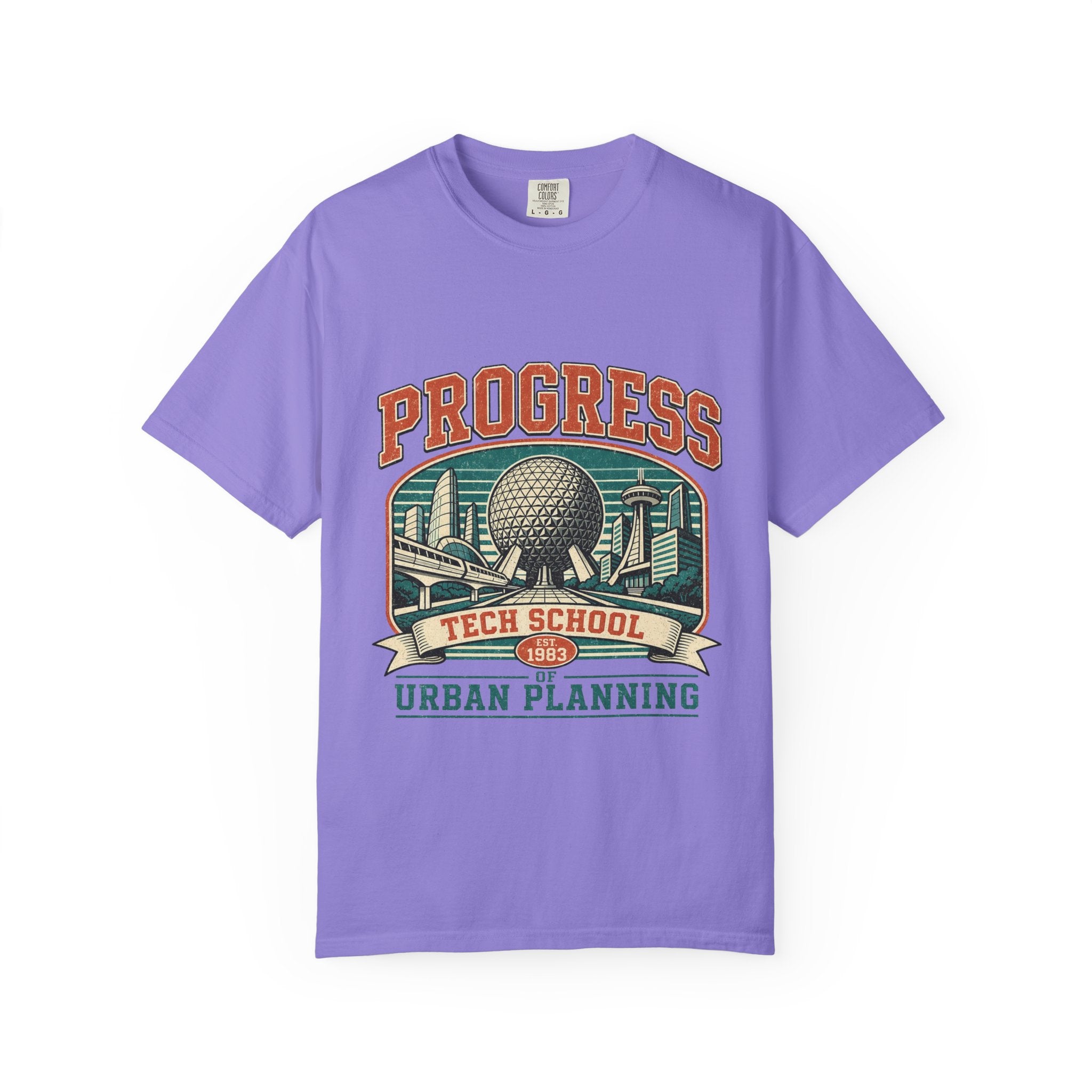Urban Planning Tech School T-Shirt — "Progress" Vintage Campus Graphic Tee