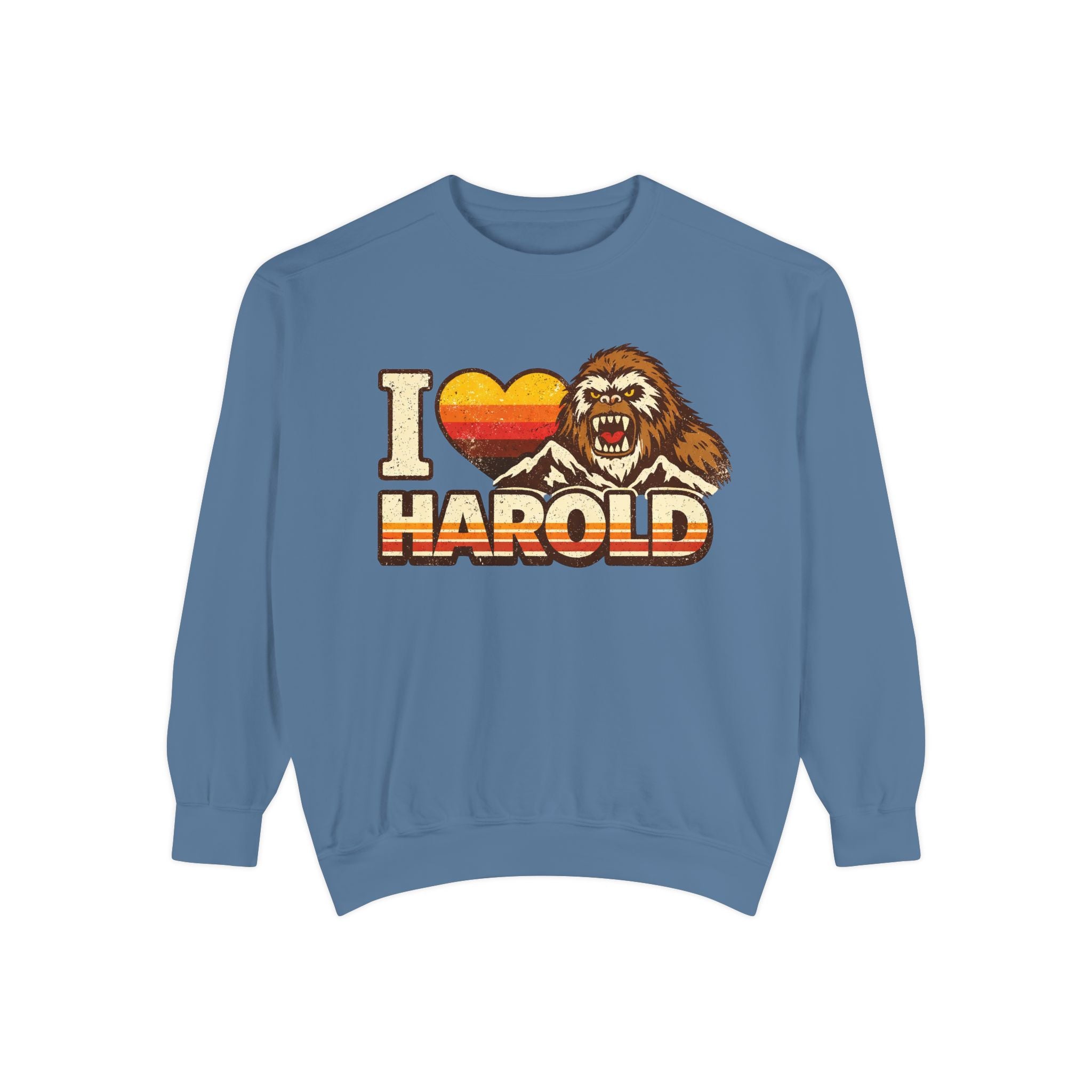 I Heart Harold Retro Sweatshirt — Vintage Mountain Sasquatch Crewneck