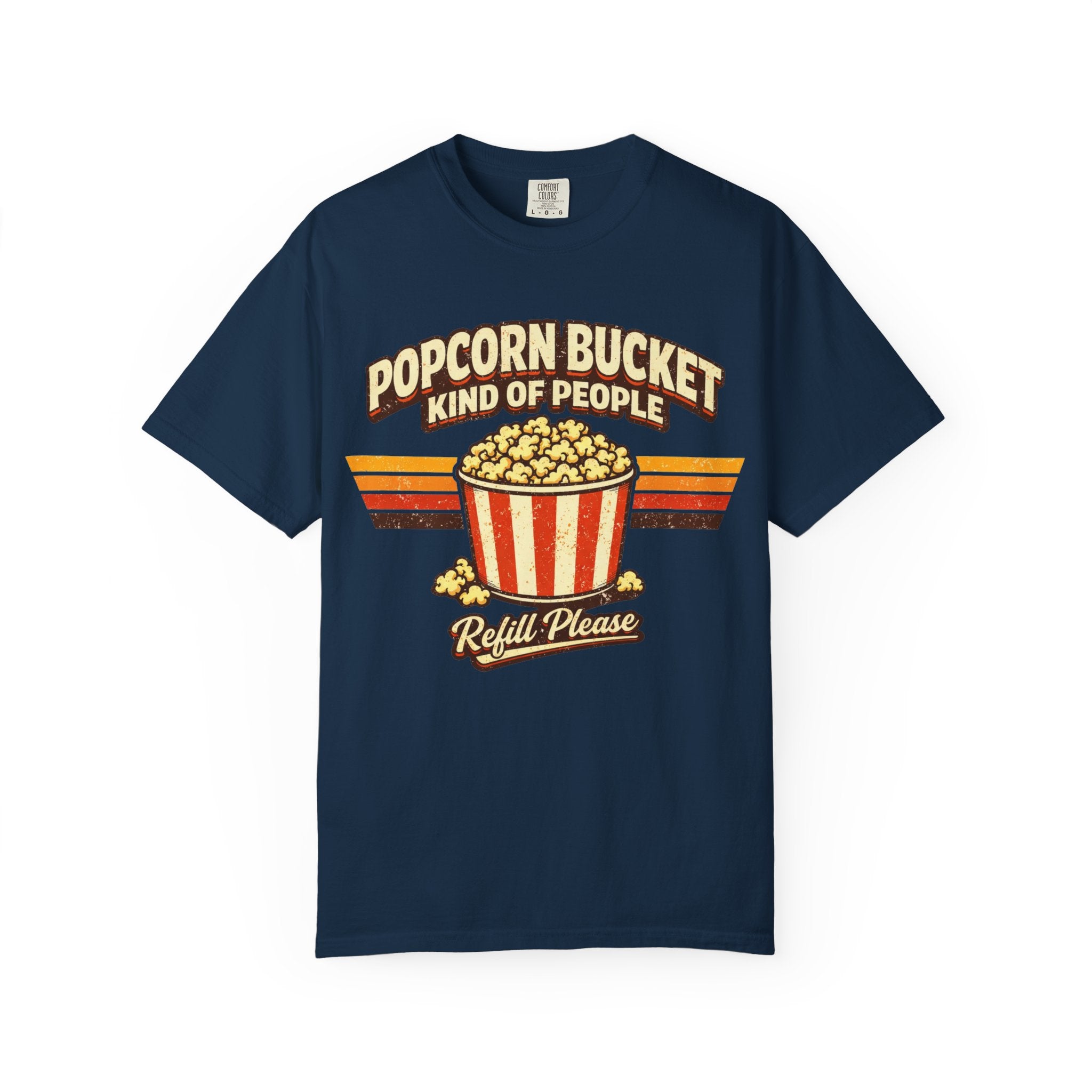 Popcorn Bucket T-Shirt - "Popcorn Bucket Kind of People" Retro Movie Snack Tee