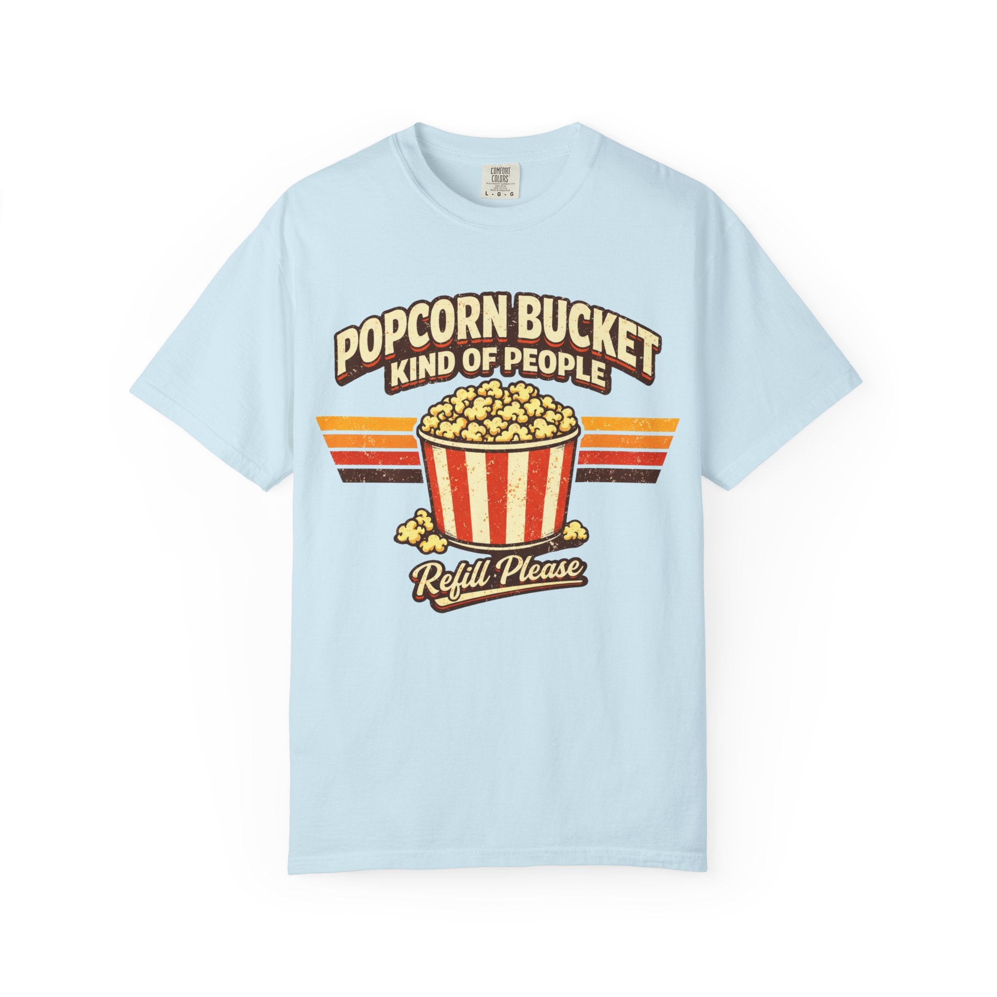 Popcorn Bucket T-Shirt - "Popcorn Bucket Kind of People" Retro Movie Snack Tee