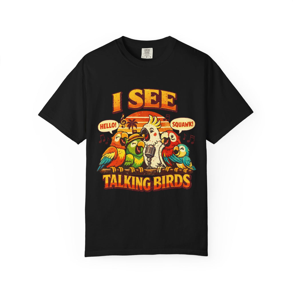 I See Talking Birds T-Shirt — Vintage Parrot Graphic Tee