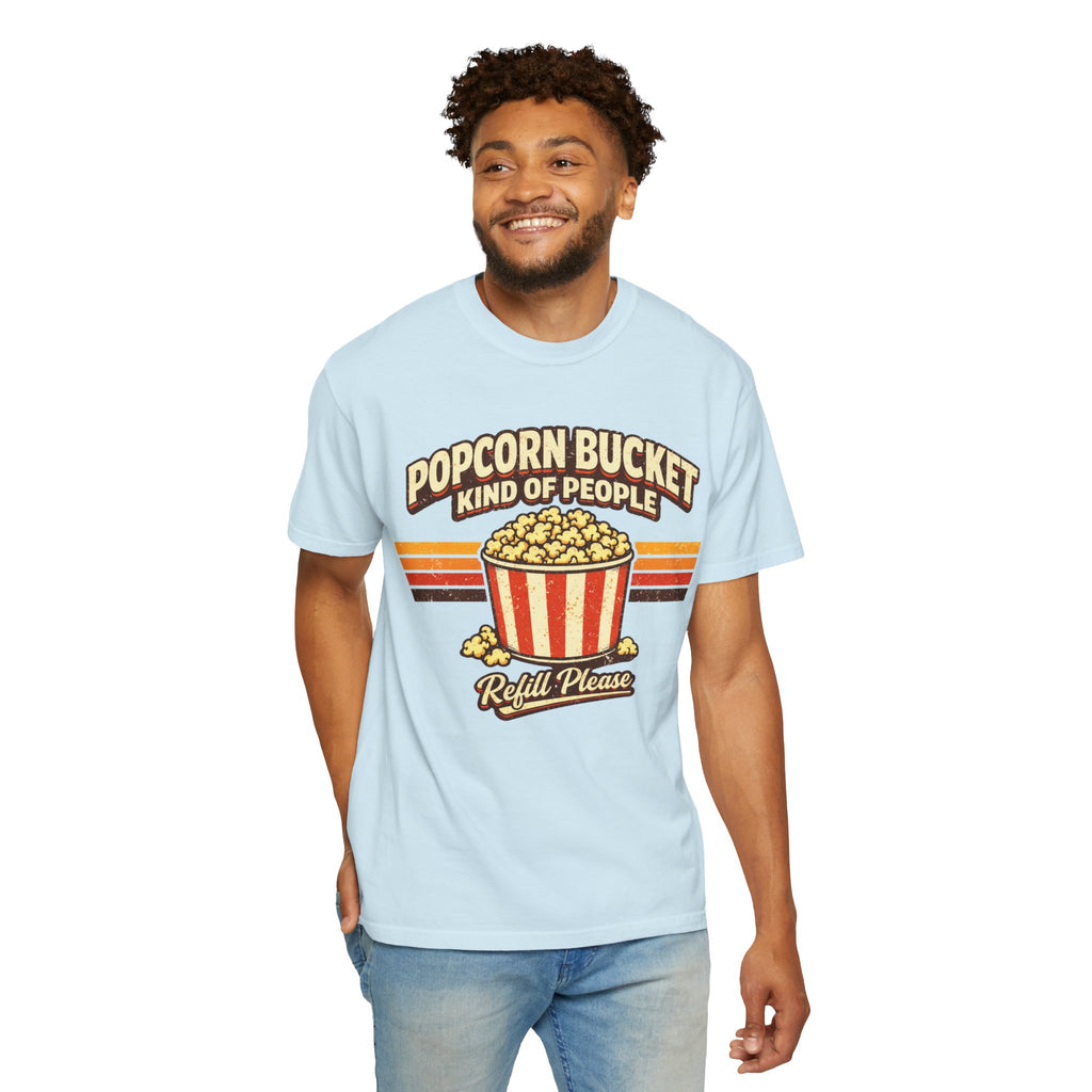 Popcorn Bucket T-Shirt - "Popcorn Bucket Kind of People" Retro Movie Snack Tee