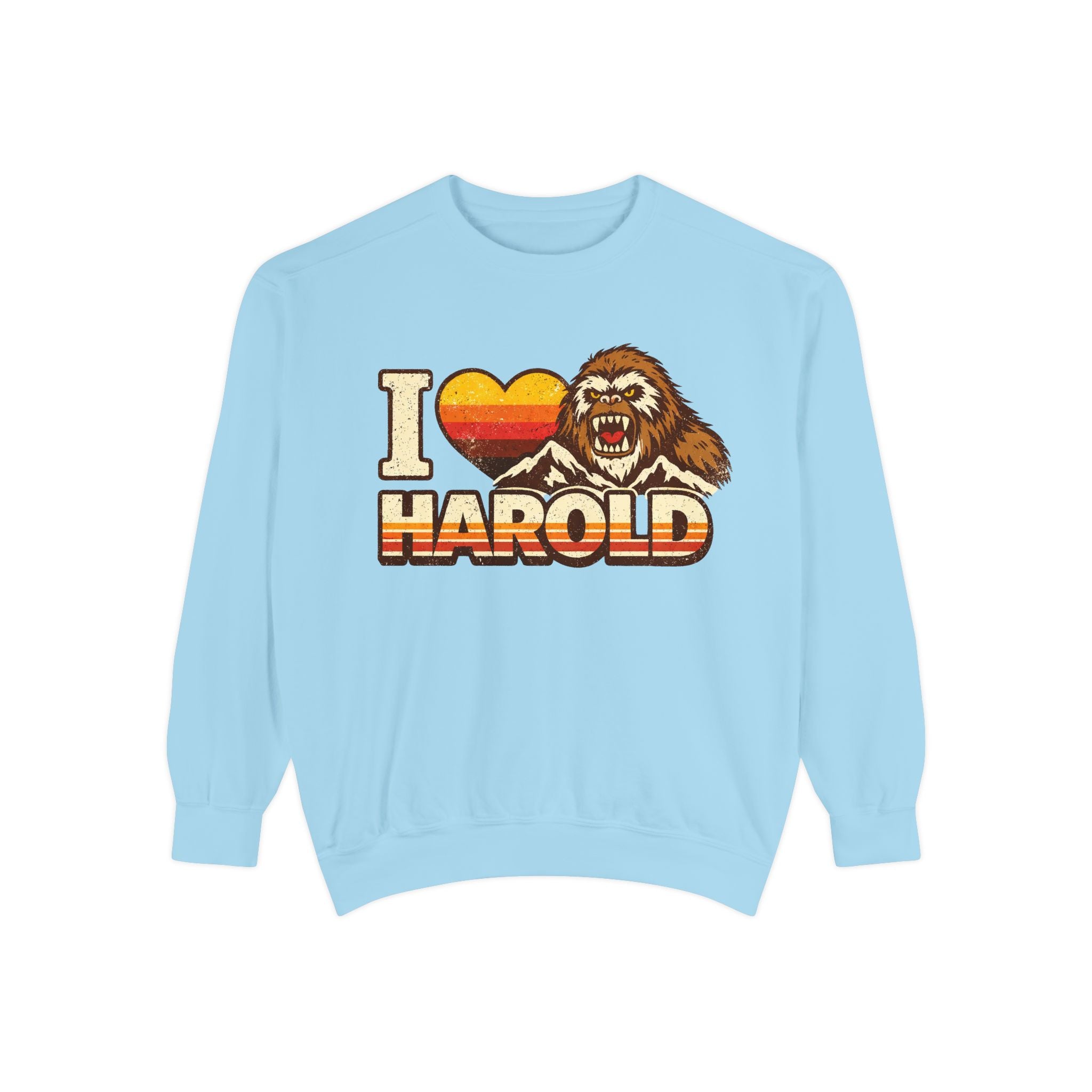 I Heart Harold Retro Sweatshirt — Vintage Mountain Sasquatch Crewneck
