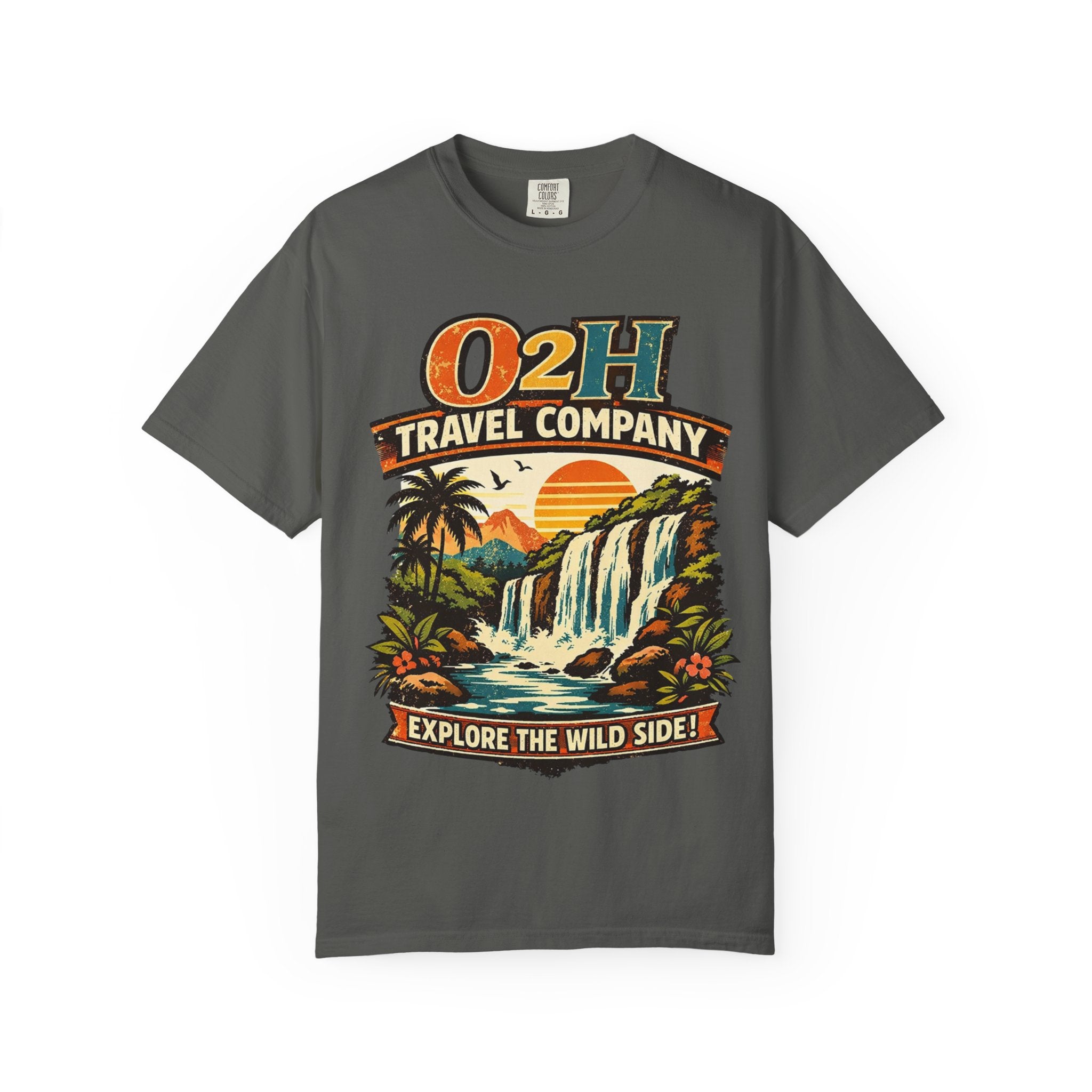 Travel Company T-Shirt — "O2H Travel Company: Explore the Wild Side" Vintage Adventure Tee