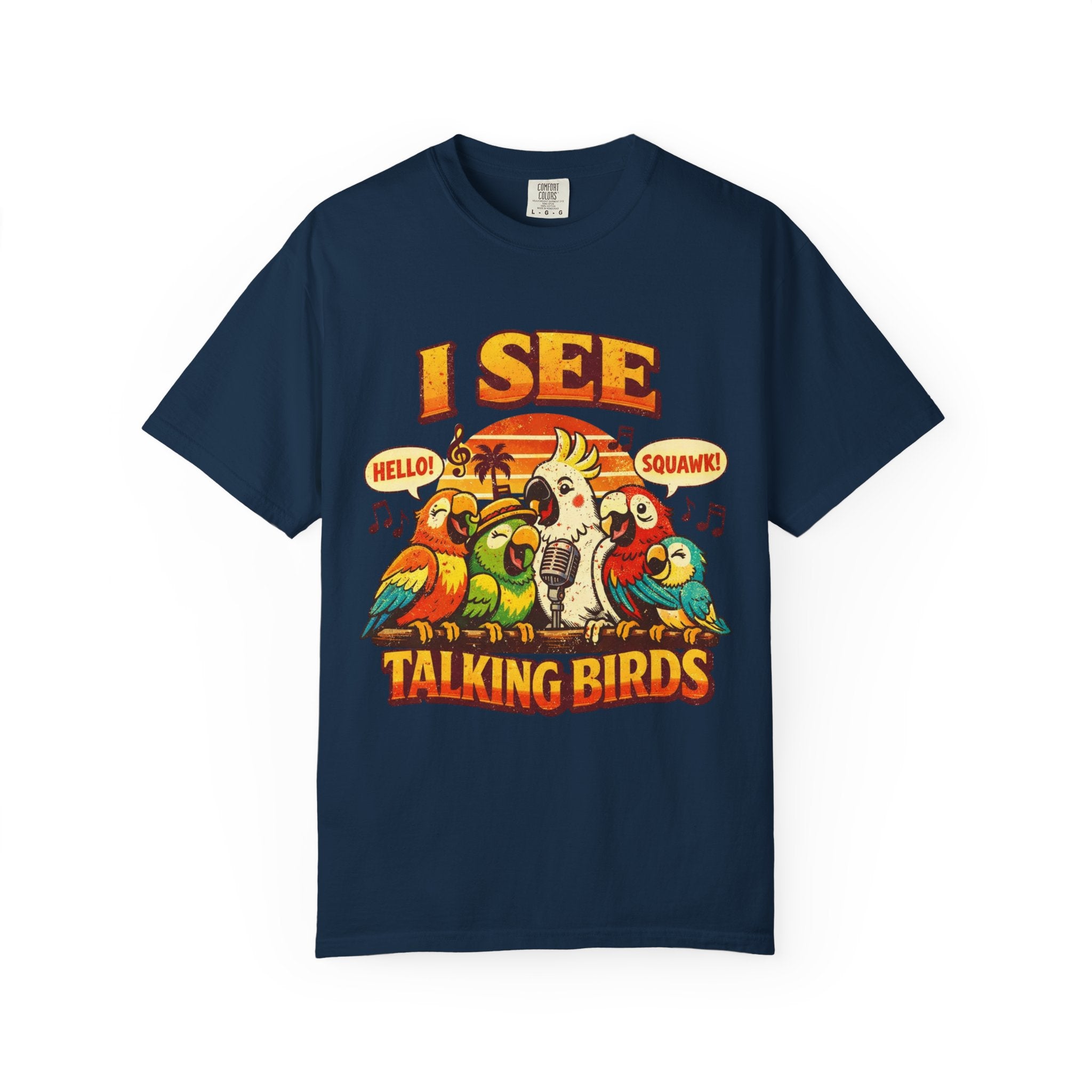 I See Talking Birds T-Shirt — Vintage Parrot Graphic Tee