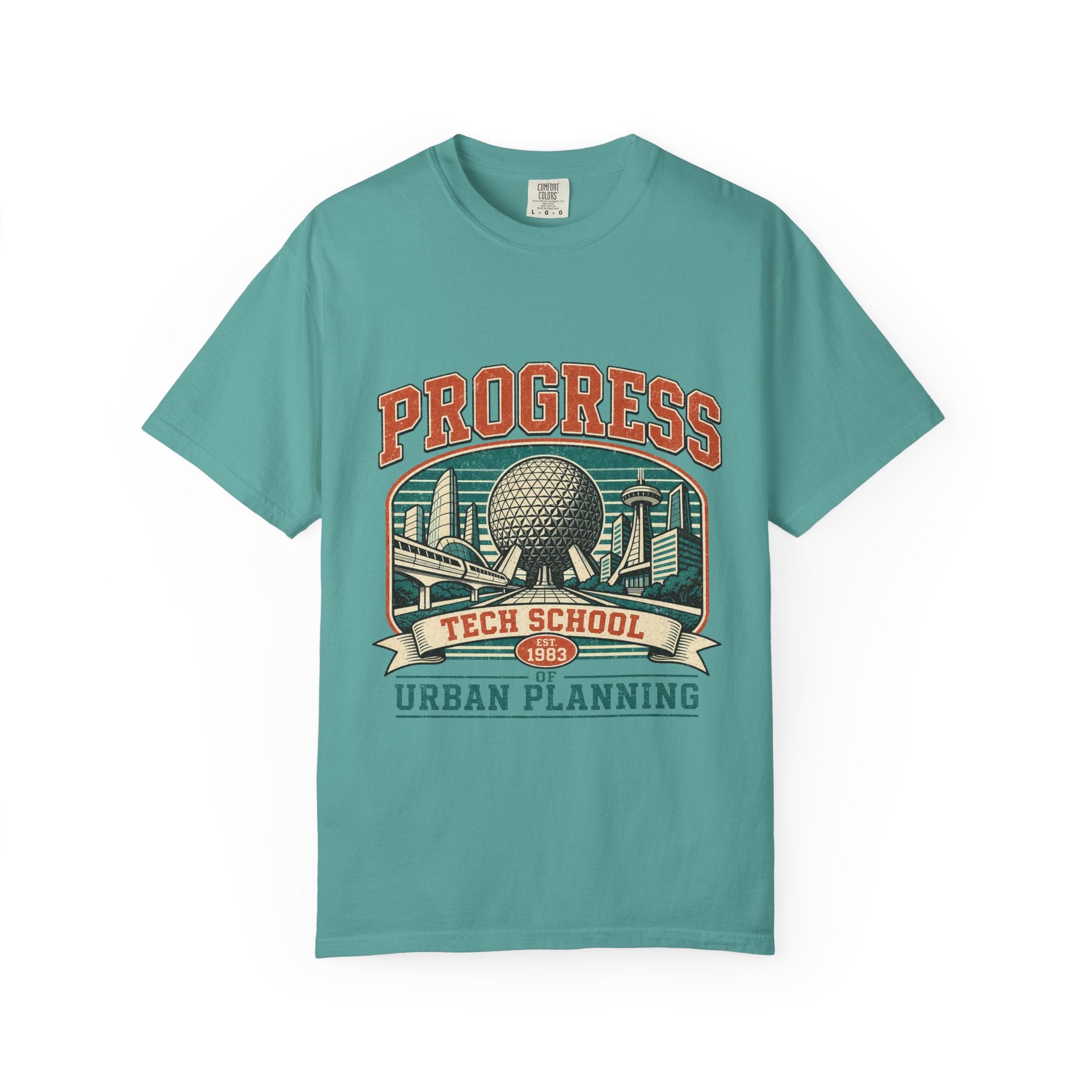 Urban Planning Tech School T-Shirt — "Progress" Vintage Campus Graphic Tee