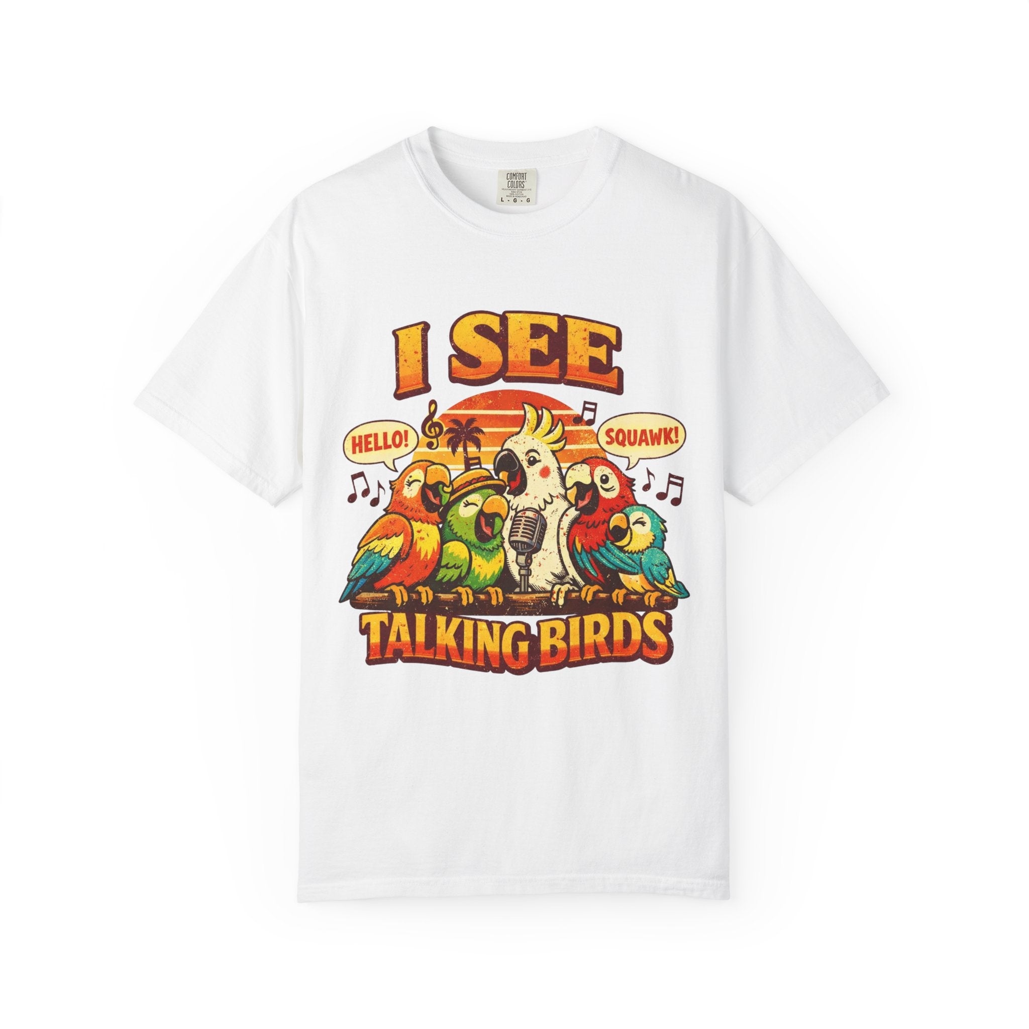 I See Talking Birds T-Shirt — Vintage Parrot Graphic Tee