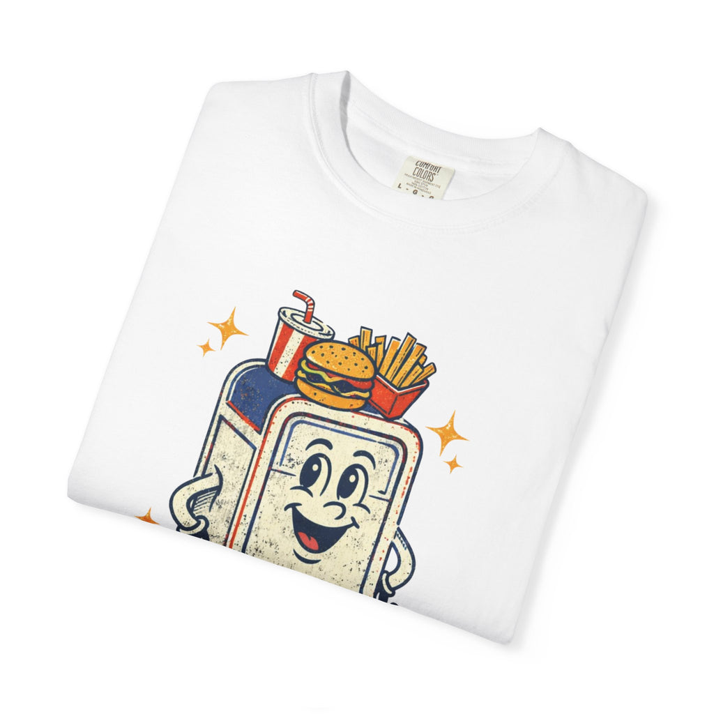 My Head Is a Table T-Shirt — Retro Cartoon Food Tray Tee