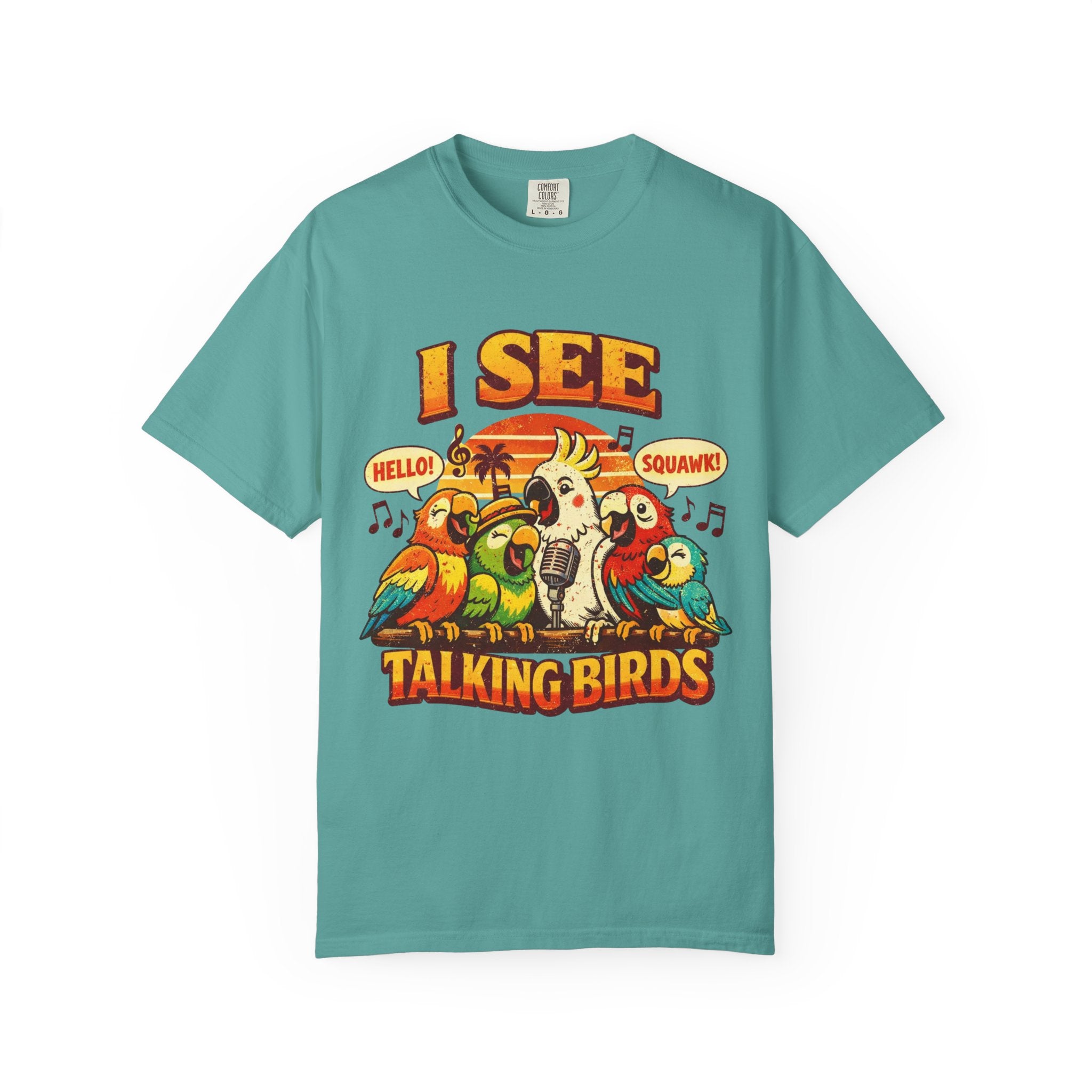 I See Talking Birds T-Shirt — Vintage Parrot Graphic Tee