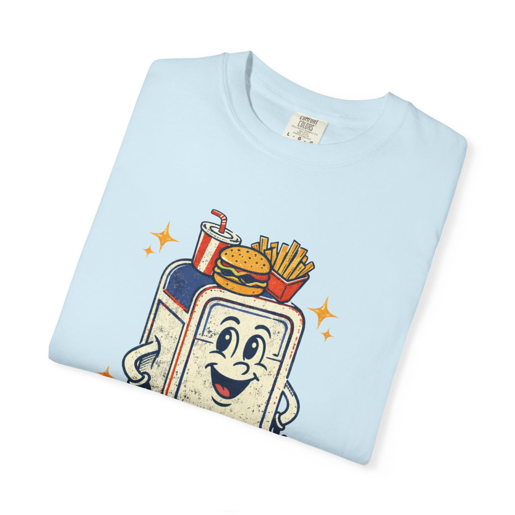 My Head Is a Table T-Shirt — Retro Cartoon Food Tray Tee